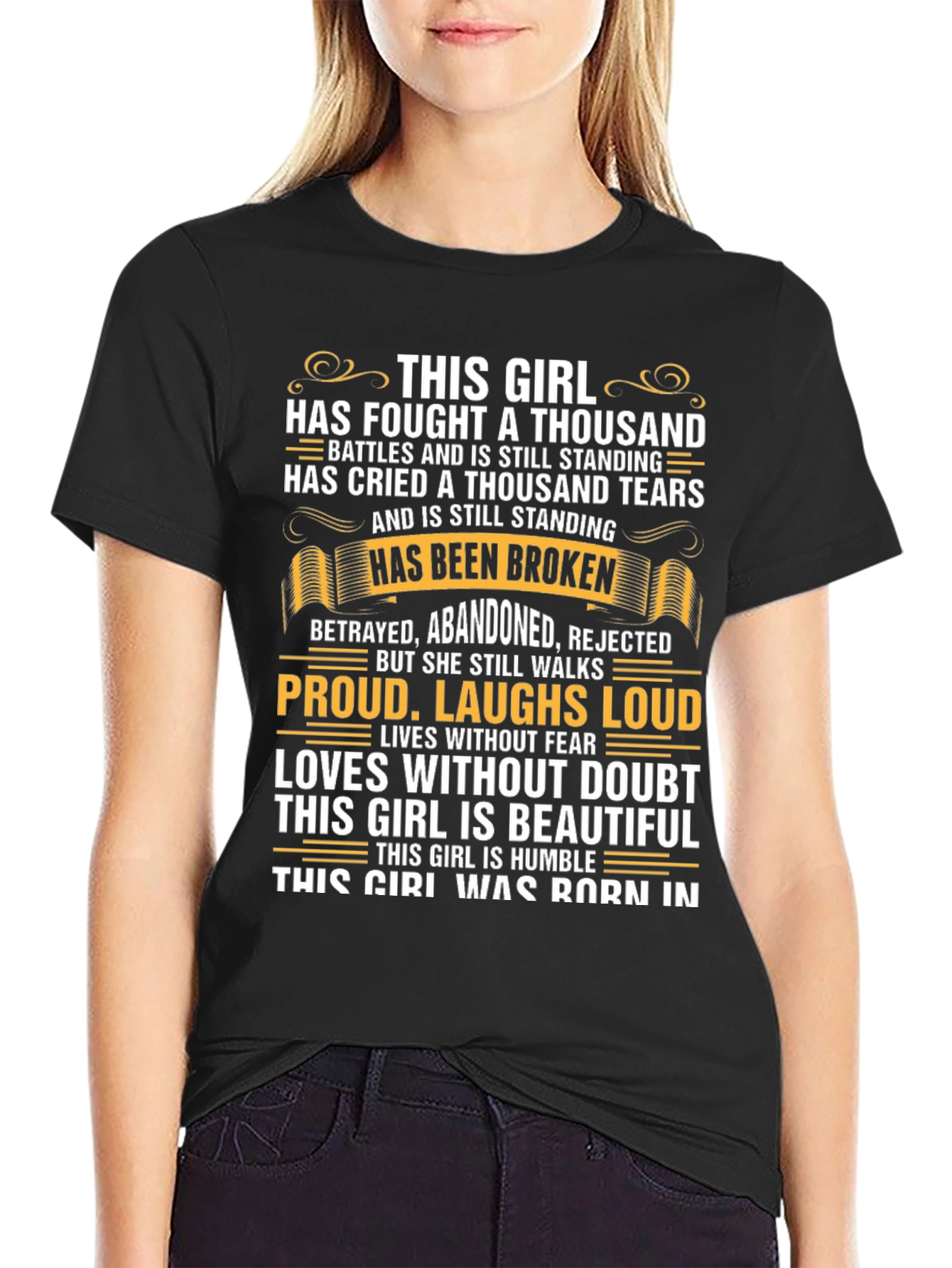 Resilient Girl Graphic T-Shirt - Inspirational Tee