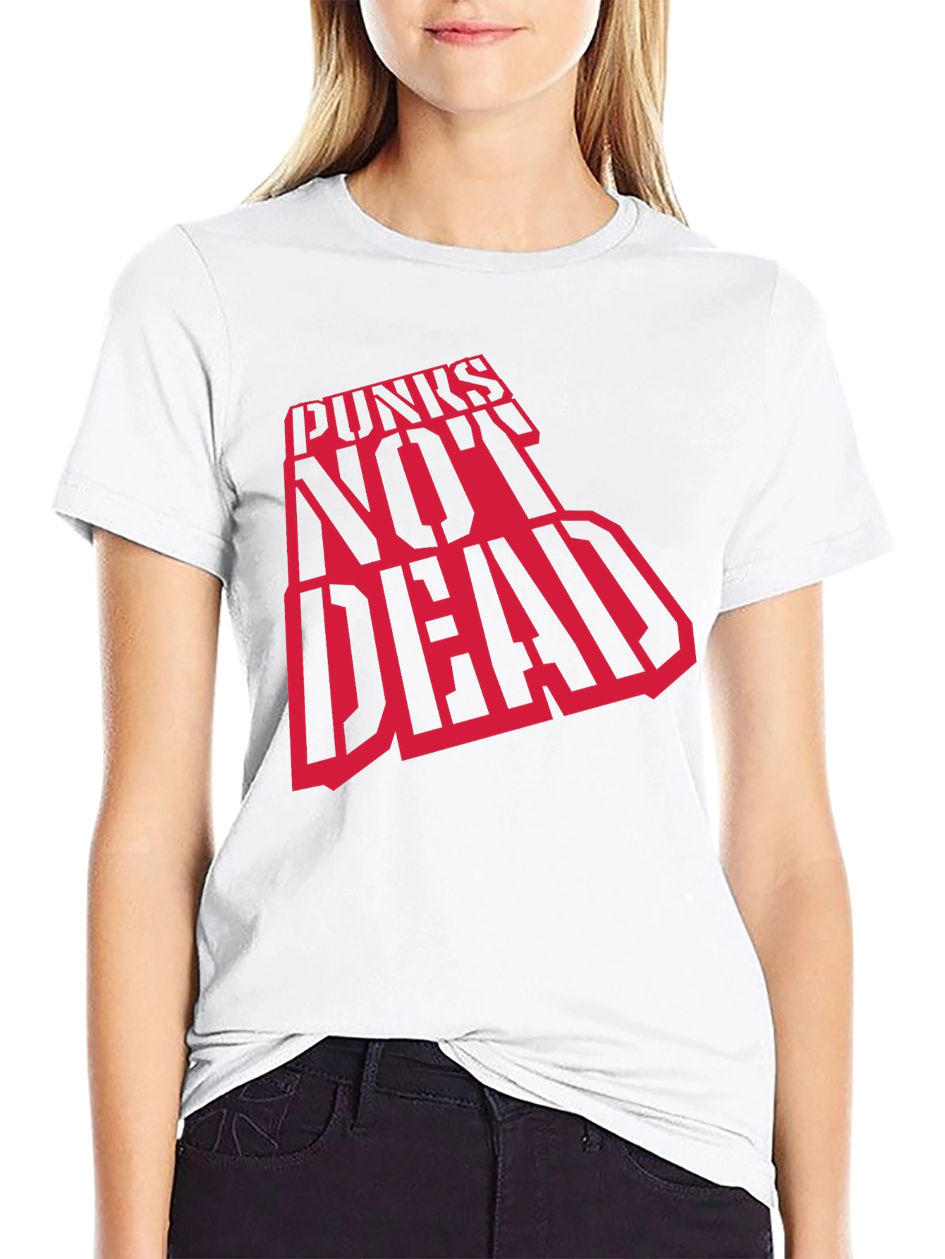 Punks Not Dead Graphic Tee - Black Cotton T-Shirt