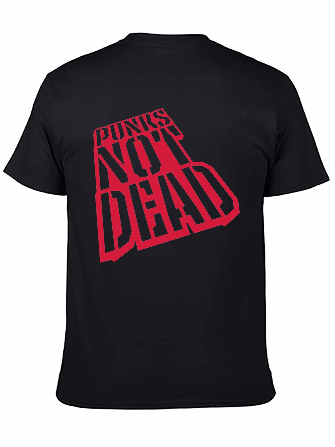 Punks Not Dead Graphic Tee - Black Cotton T-Shirt