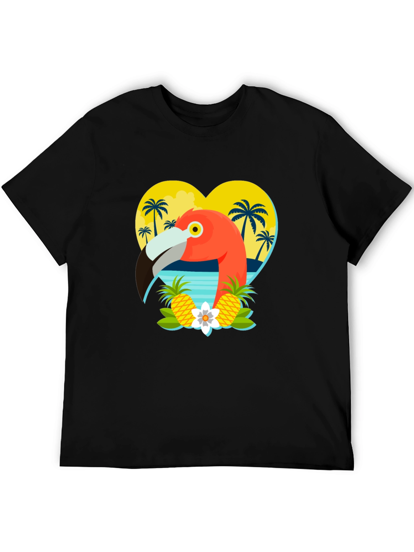 Tropical Flamingo Graphic T-Shirt