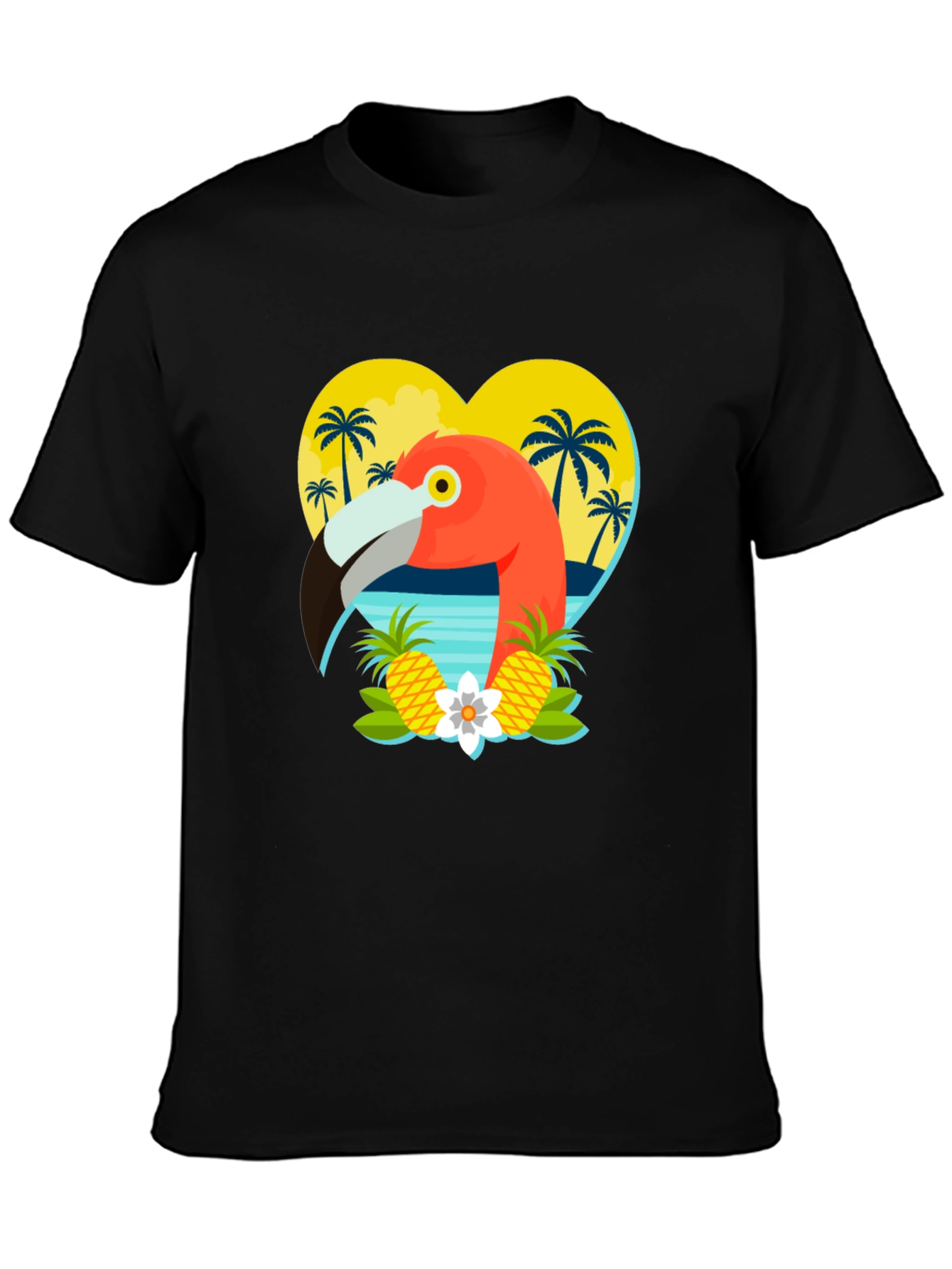 Tropical Flamingo Graphic T-Shirt