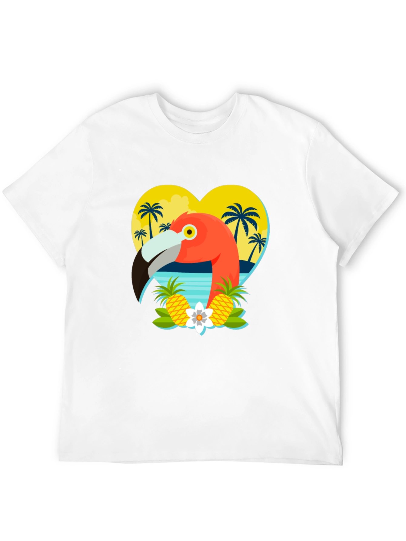 Tropical Flamingo Graphic T-Shirt