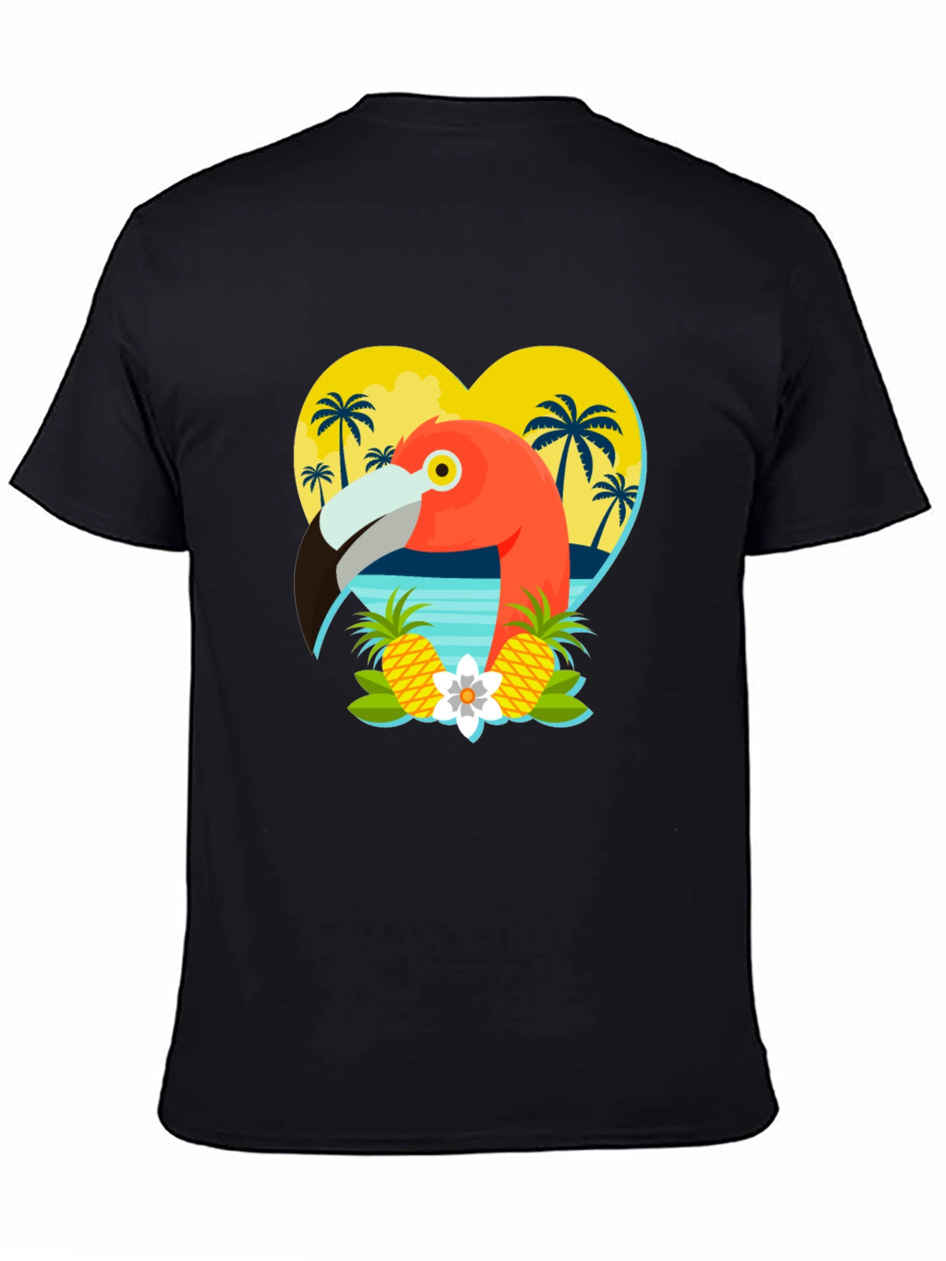 Tropical Flamingo Graphic T-Shirt