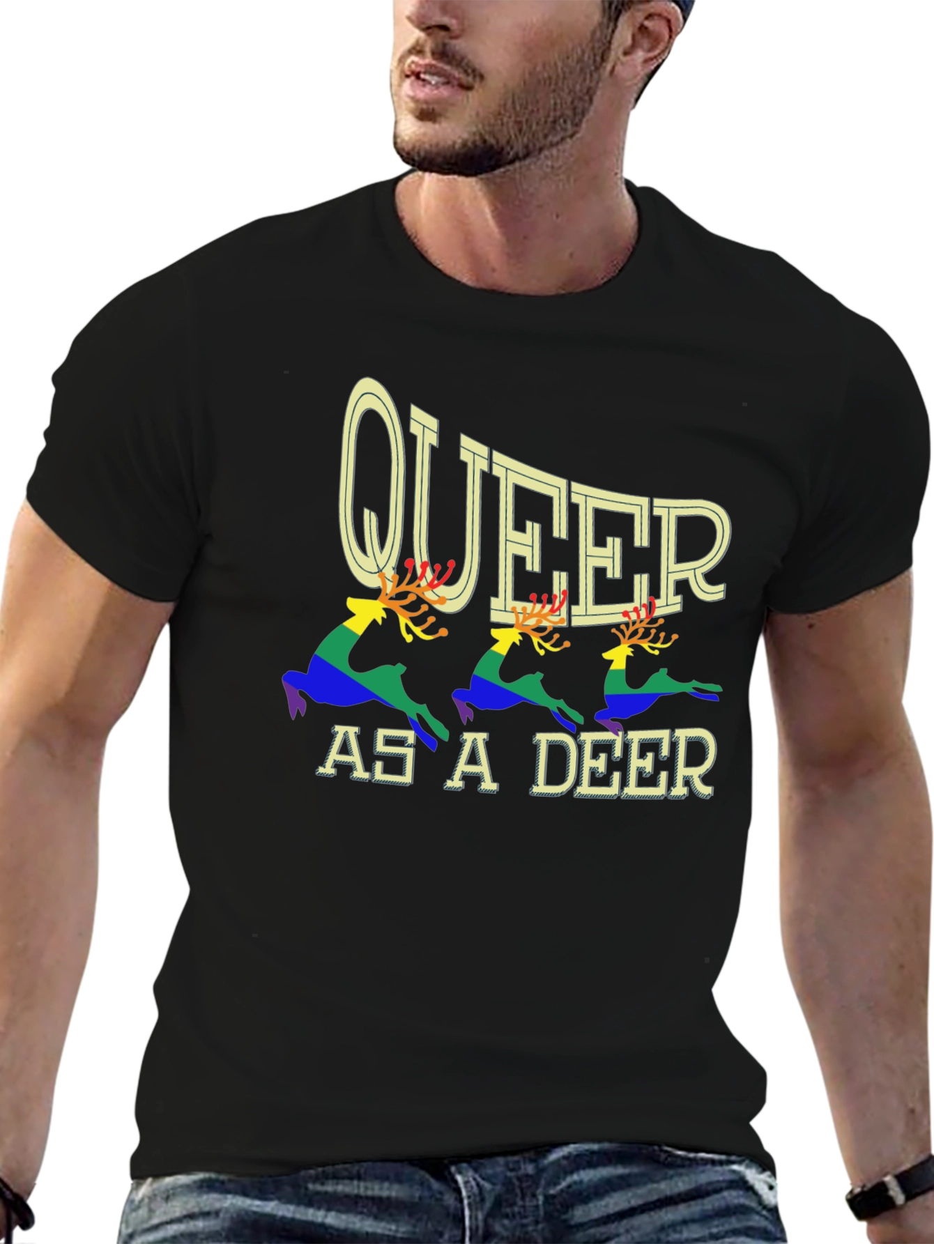 Queer As A Deer Pride T-Shirt
