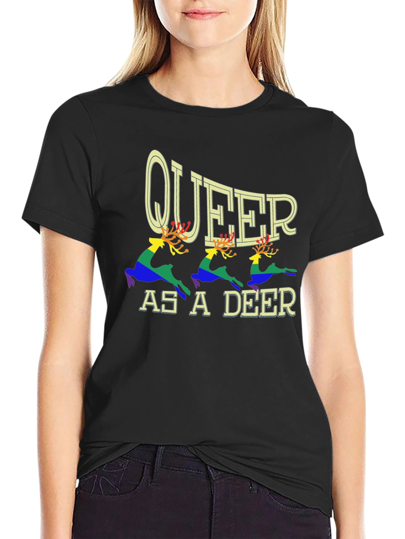 Queer As A Deer Pride T-Shirt