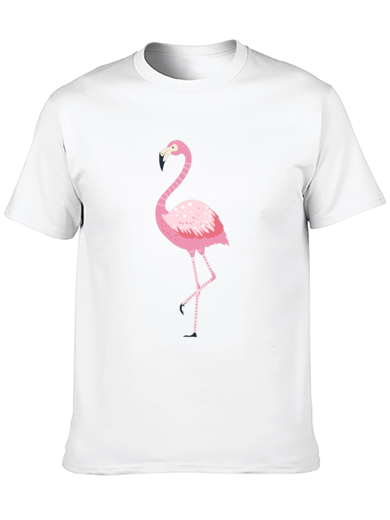 Pink Flamingo Black T-Shirt