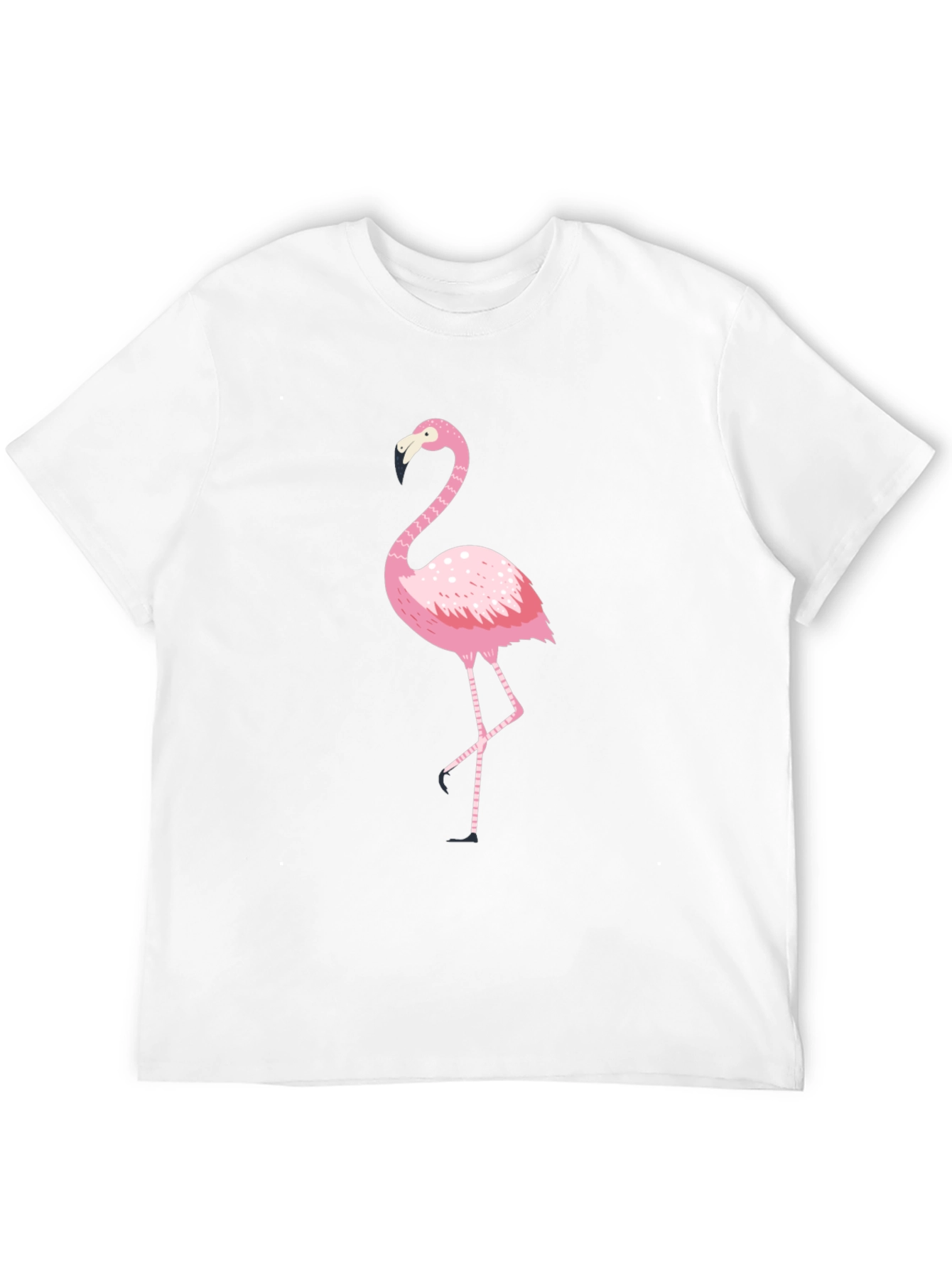 Pink Flamingo Black T-Shirt
