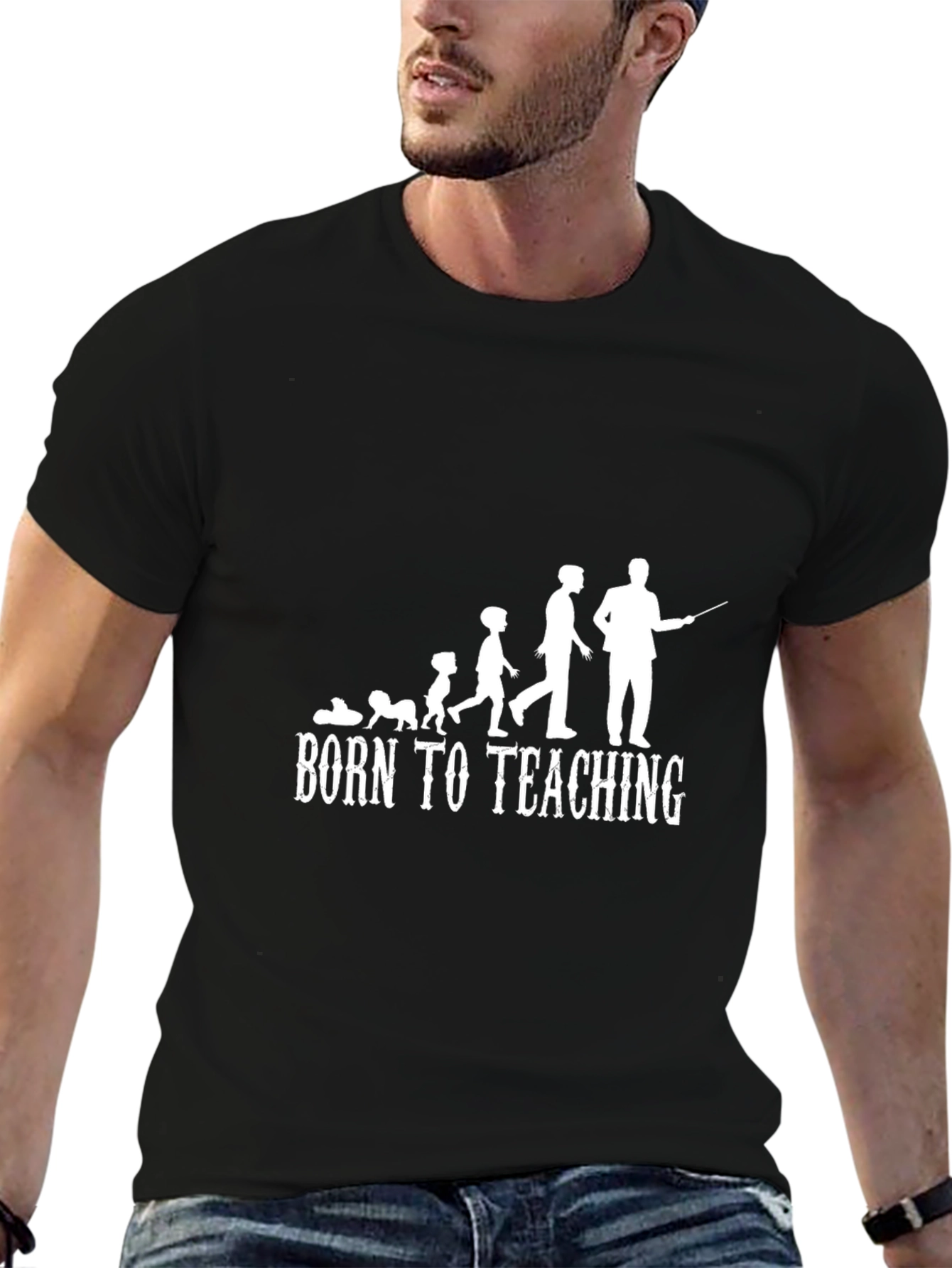 Born to Teach Black Graphic Tee