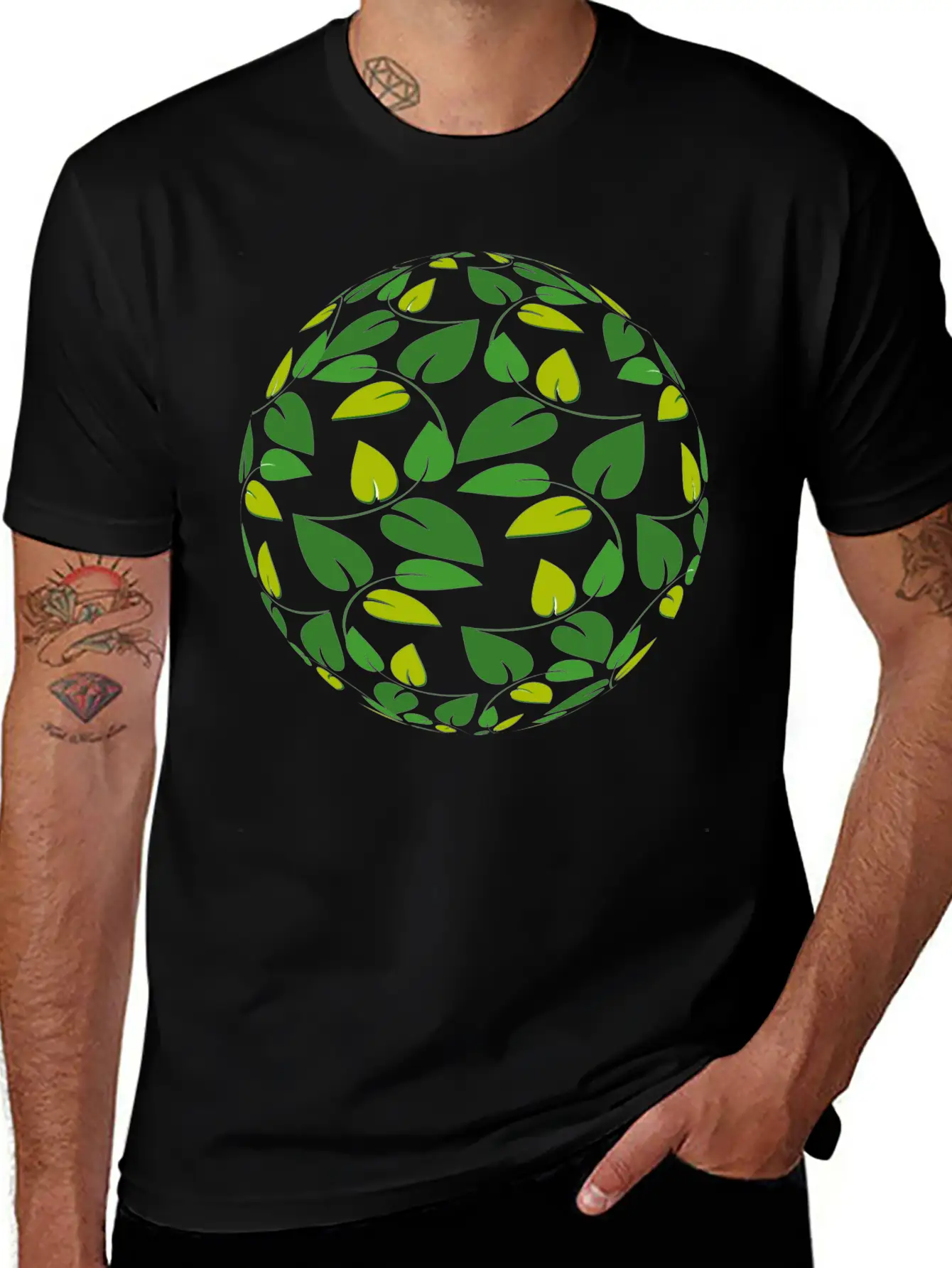 Leafy Sphere Unisex Casual T-Shirt – Clean Design For Daily Comfort