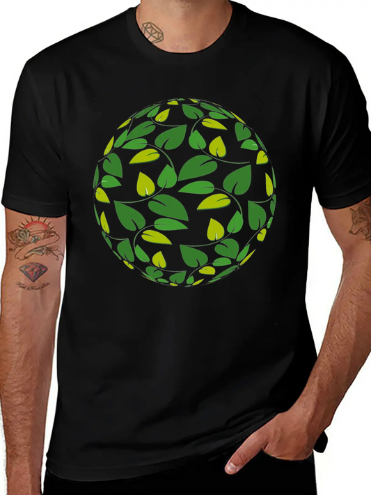 Leafy Sphere Unisex Casual T-Shirt – Clean Design For Daily Comfort