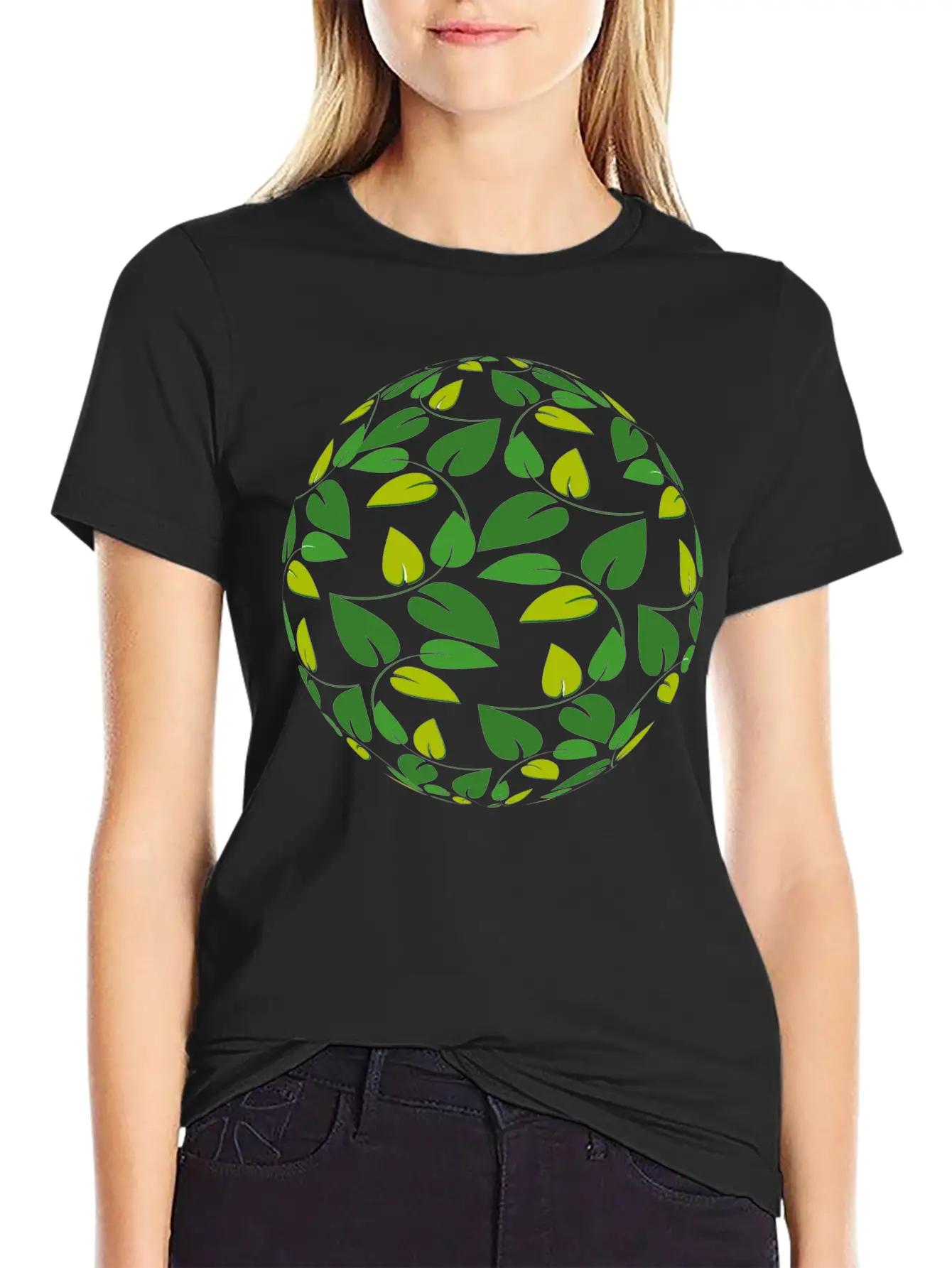 Leafy Sphere Unisex Casual T-Shirt – Clean Design For Daily Comfort