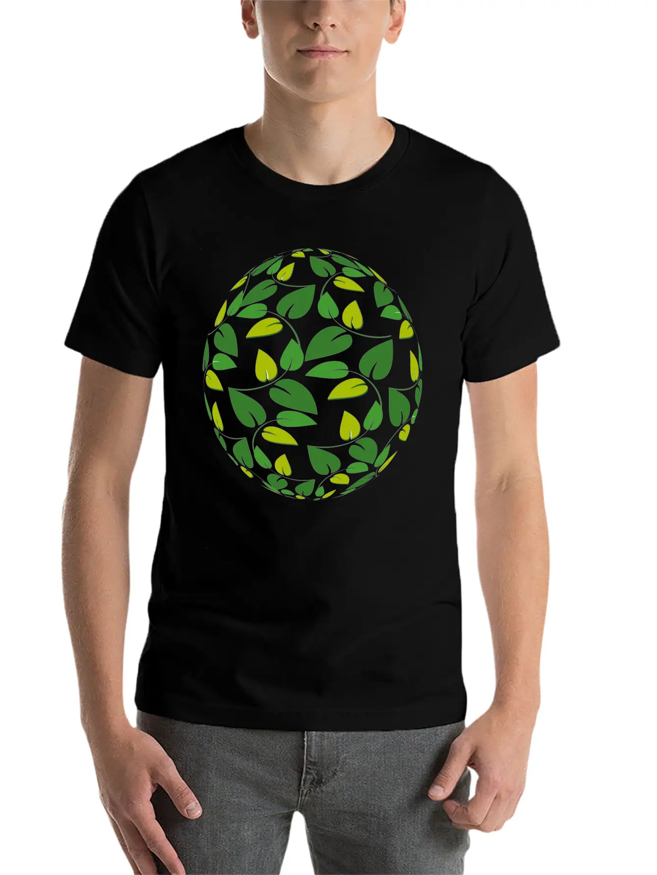 Leafy Sphere Unisex Casual T-Shirt – Clean Design For Daily Comfort