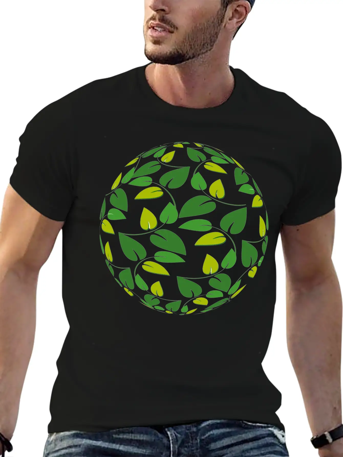 Leafy Sphere Unisex Casual T-Shirt – Clean Design For Daily Comfort