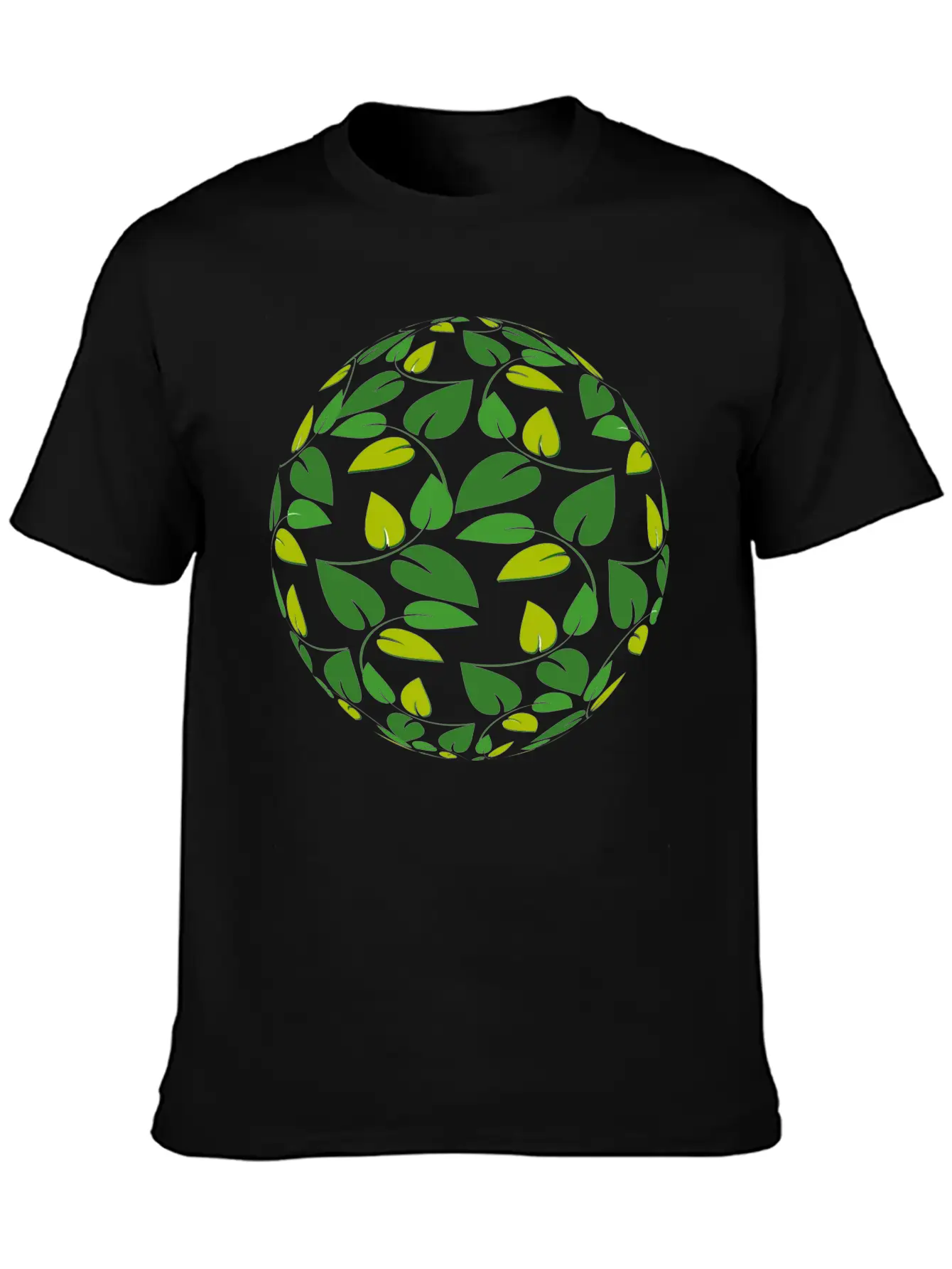 Leafy Sphere Unisex Casual T-Shirt – Clean Design For Daily Comfort