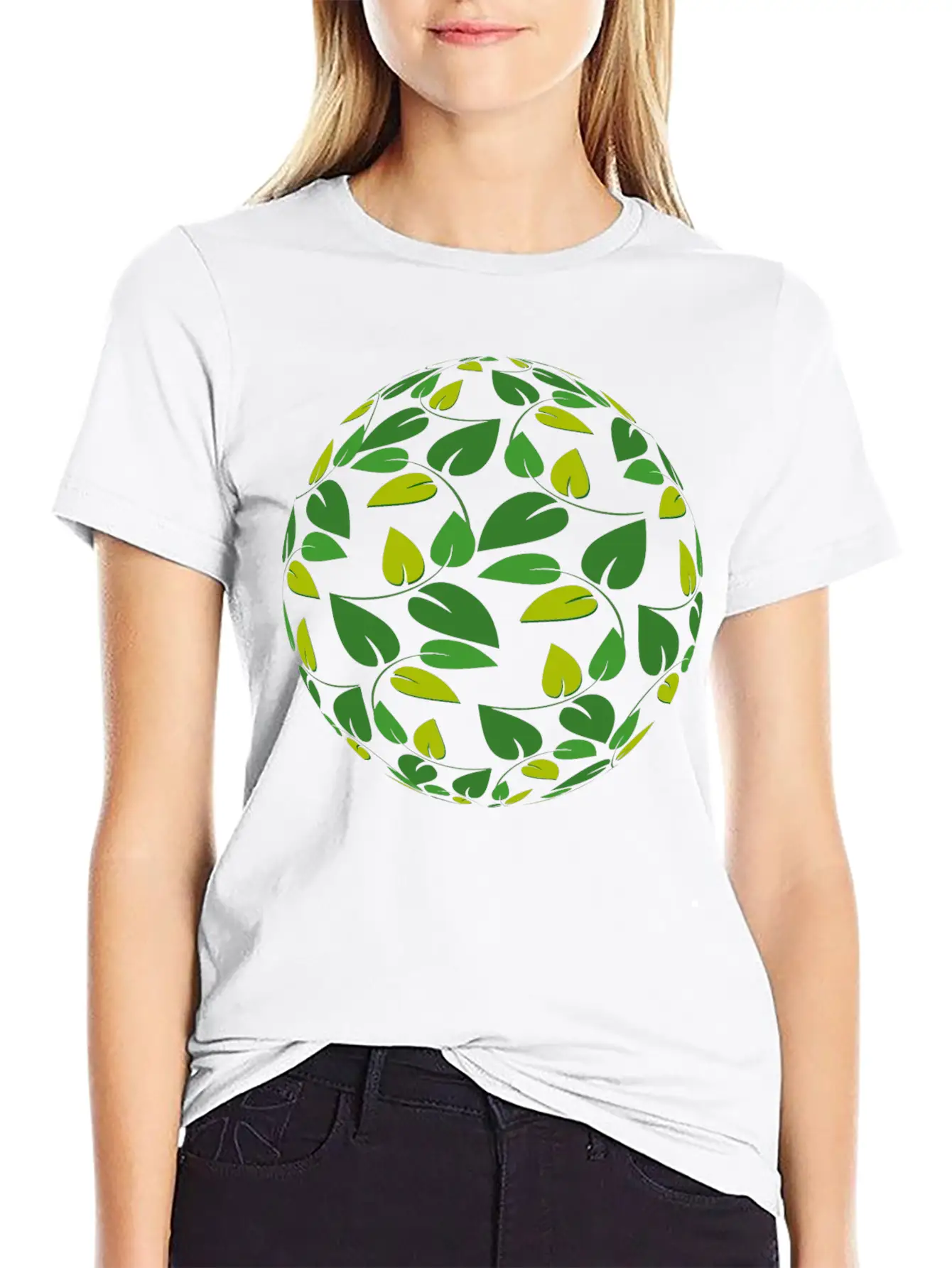 Leafy Sphere Unisex Casual T-Shirt – Clean Design For Daily Comfort