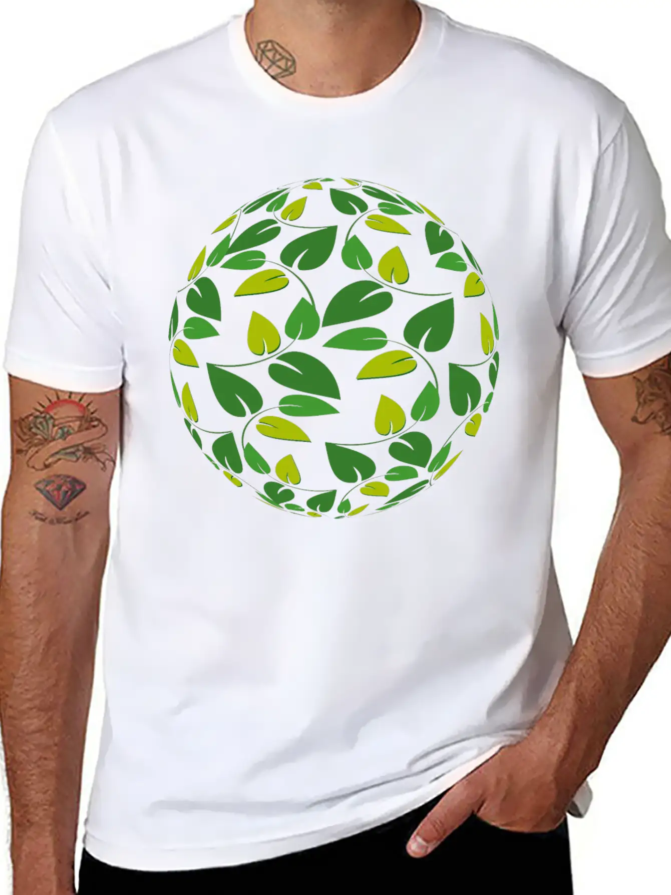 Leafy Sphere Unisex Casual T-Shirt – Clean Design For Daily Comfort