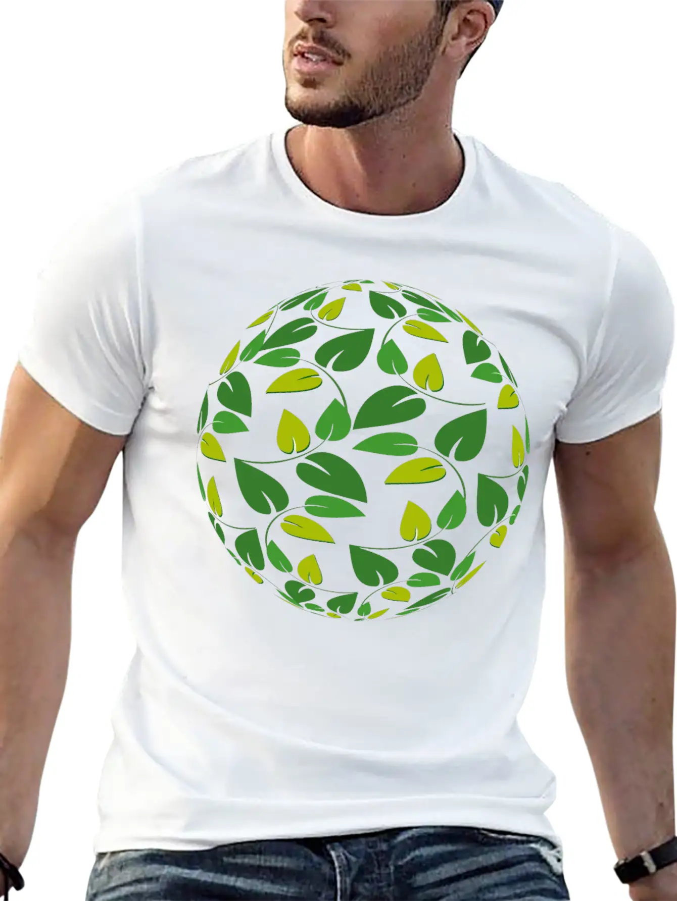 Leafy Sphere Unisex Casual T-Shirt – Clean Design For Daily Comfort