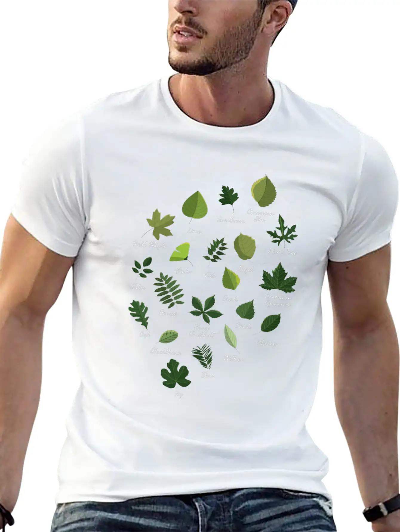 Leaves Varieties Trees Forest Nature Unisex Casual T-Shirt – Clean Design For Daily Comfort