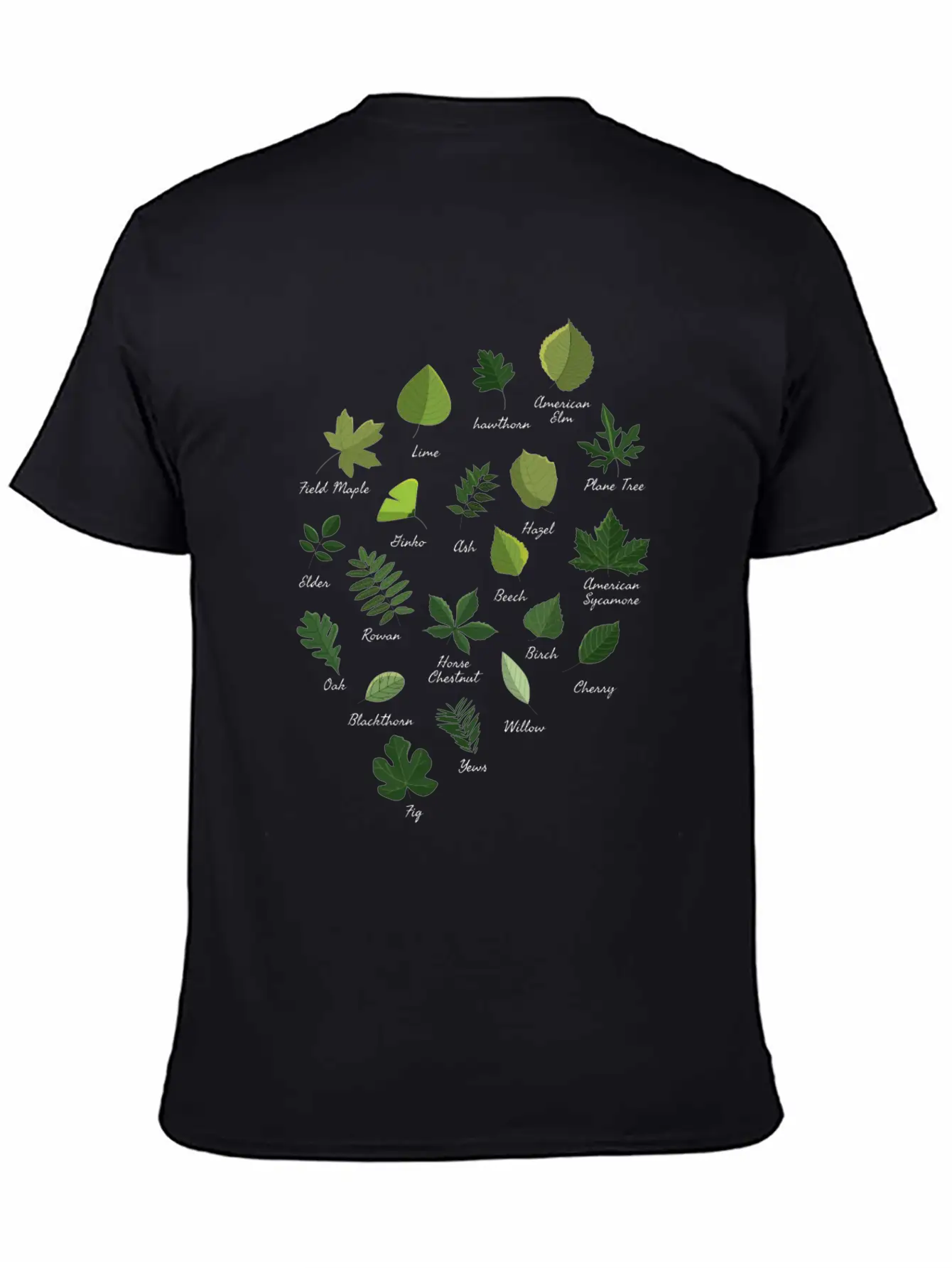 Leaves Varieties Trees Forest Nature Unisex Casual T-Shirt – Clean Design For Daily Comfort