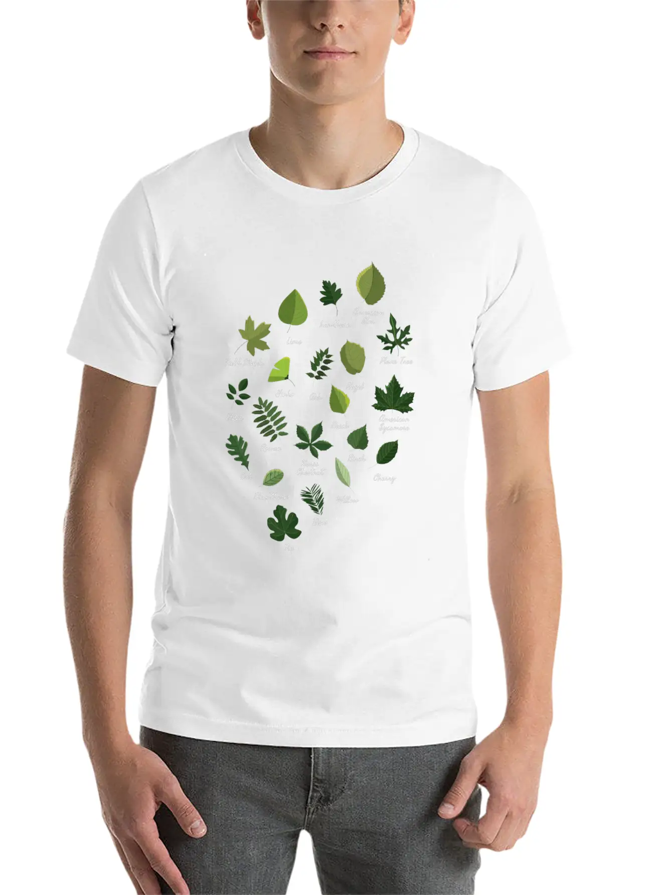 Leaves Varieties Trees Forest Nature Unisex Casual T-Shirt – Clean Design For Daily Comfort