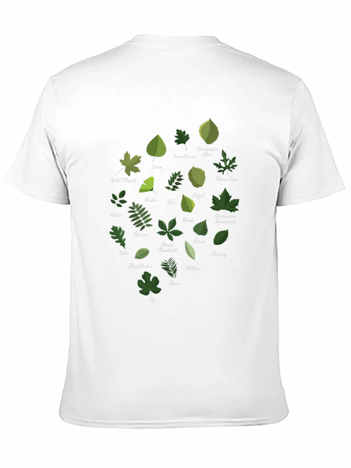 Leaves Varieties Trees Forest Nature Unisex Casual T-Shirt – Clean Design For Daily Comfort