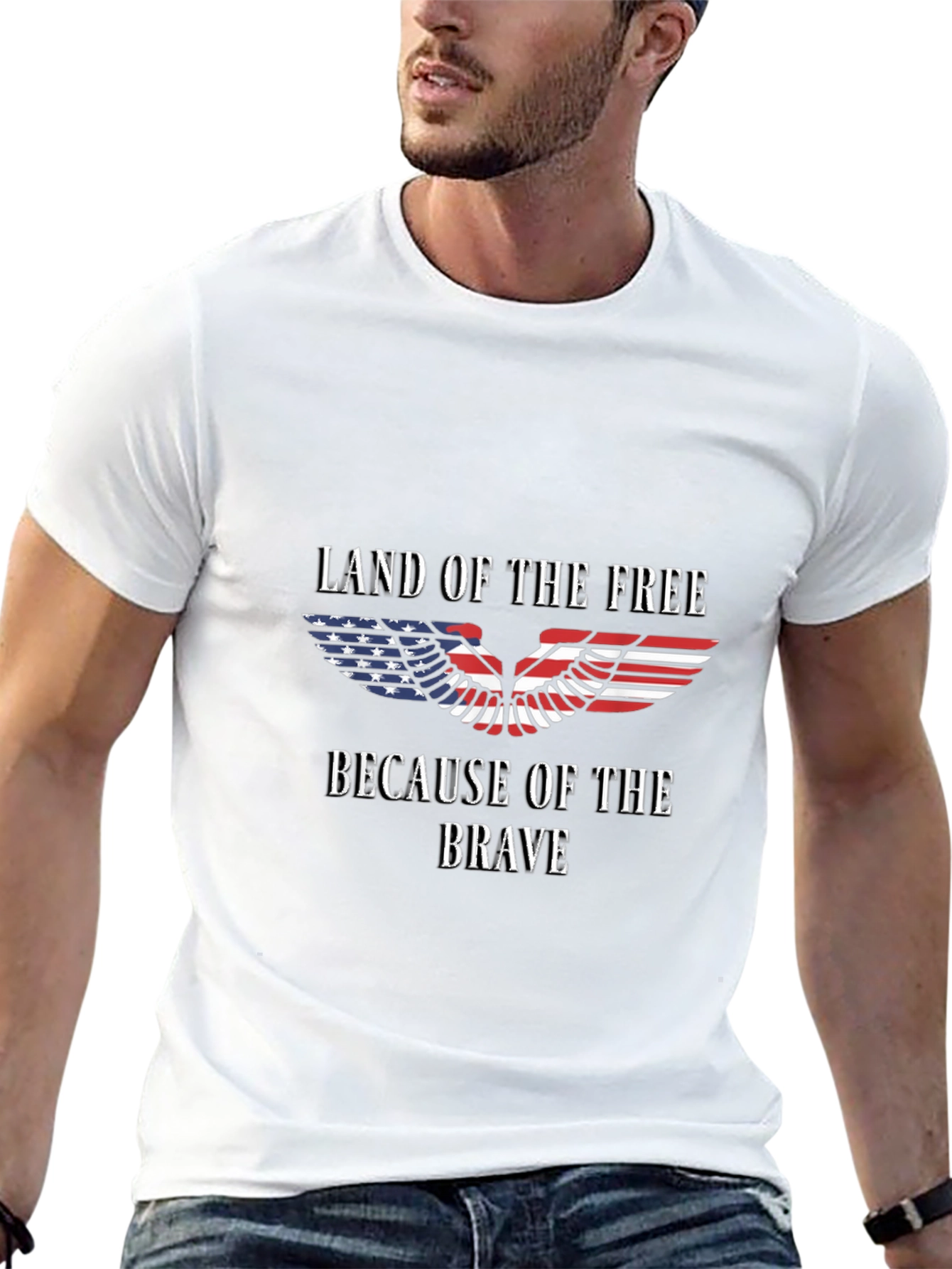 Patriotic Land of the Free Graphic Tee