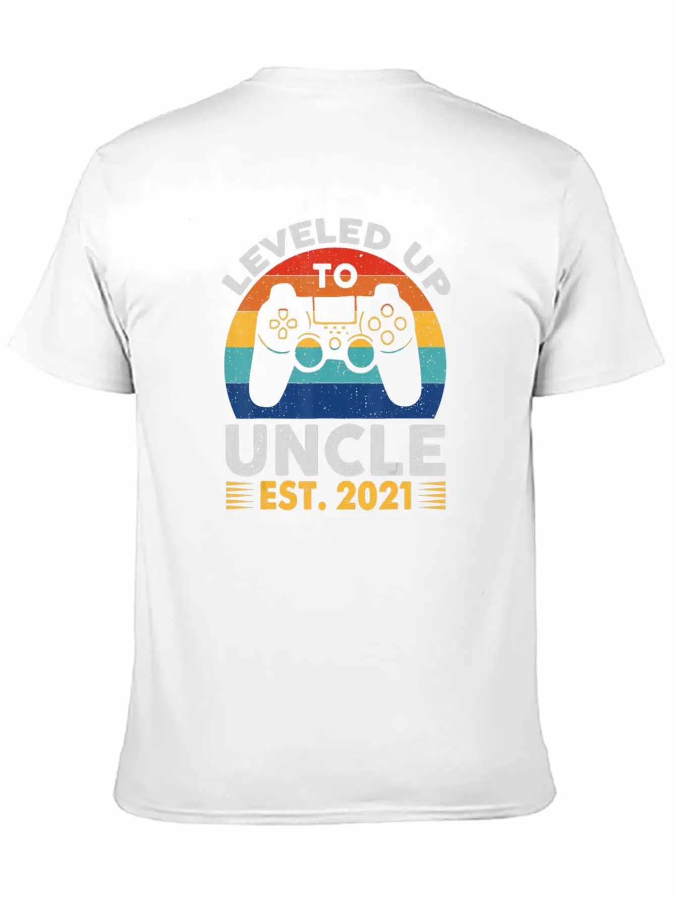 Leveled Up To Uncle Est 2021 Vintage Future Uncle Unisex Casual T-Shirt – Clean Design For Daily Comfort