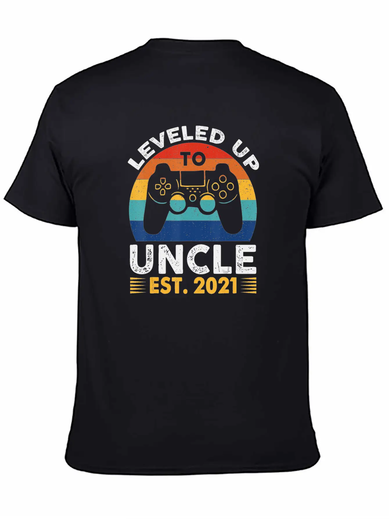 Leveled Up To Uncle Est 2021 Vintage Future Uncle Unisex Casual T-Shirt – Clean Design For Daily Comfort