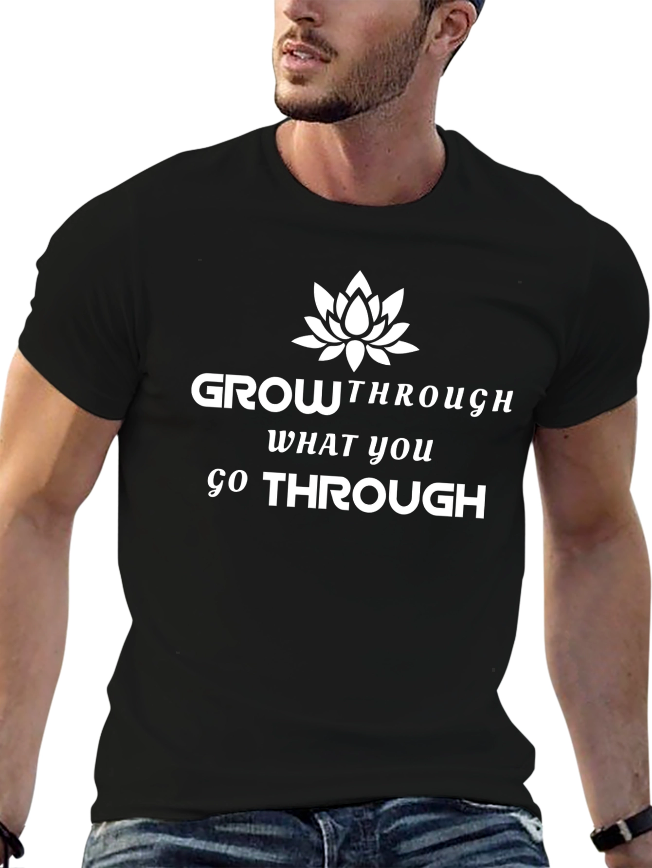 Grow Through What You Go Through Black T-Shirt