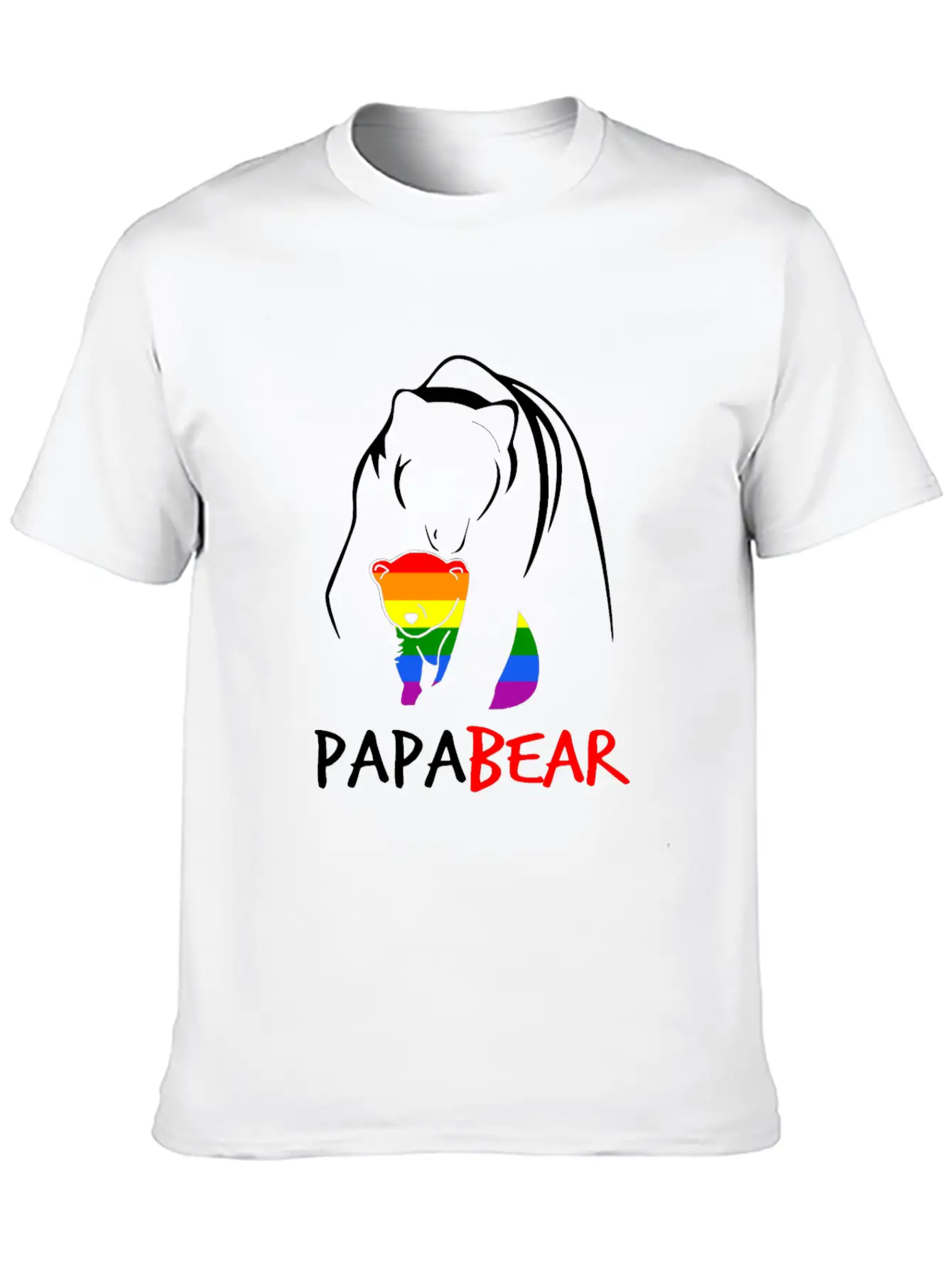 LGBT Papa Bear T Shirt Gay Pride Equal Rights Rain Unisex Casual T-Shirt – Clean Design For Daily Comfort