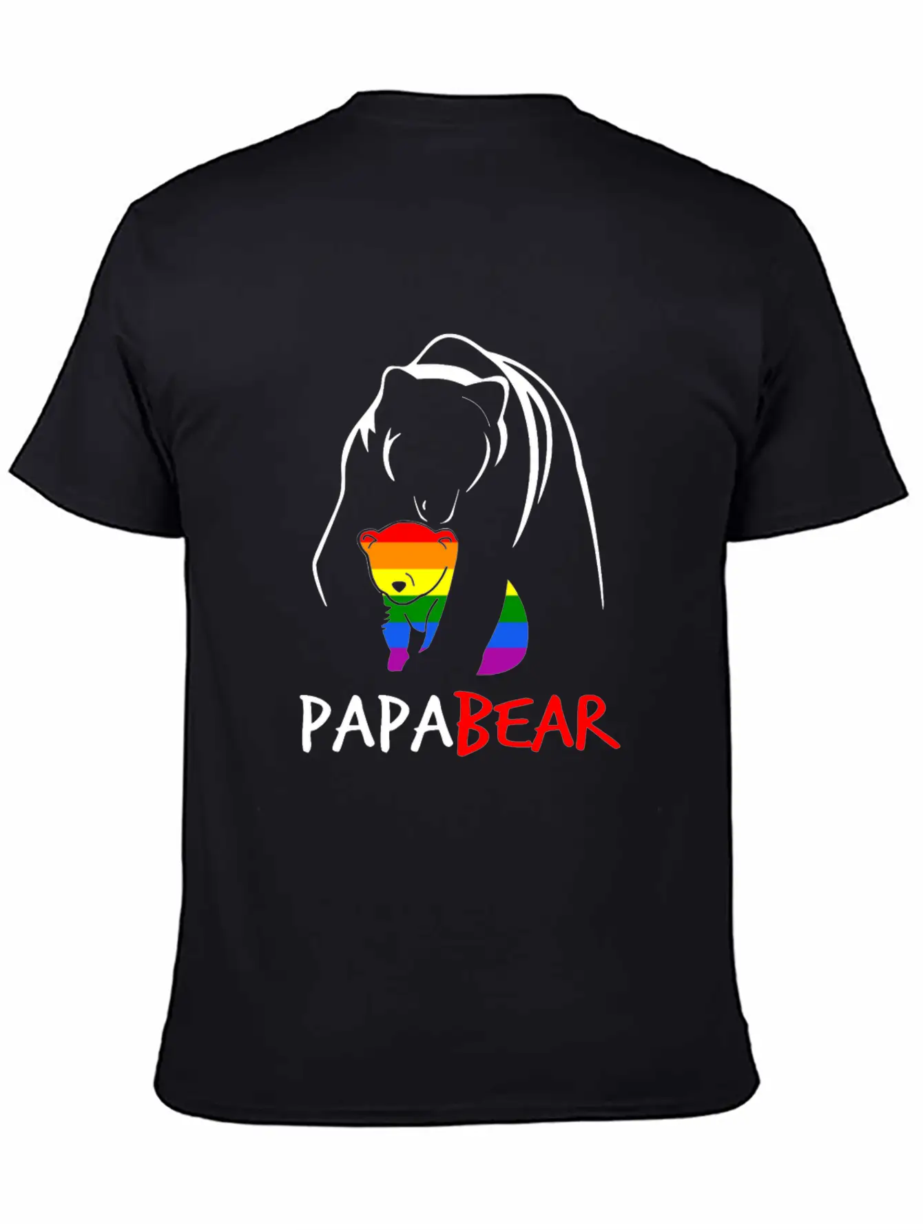 LGBT Papa Bear T Shirt Gay Pride Equal Rights Rain Unisex Casual T-Shirt – Clean Design For Daily Comfort