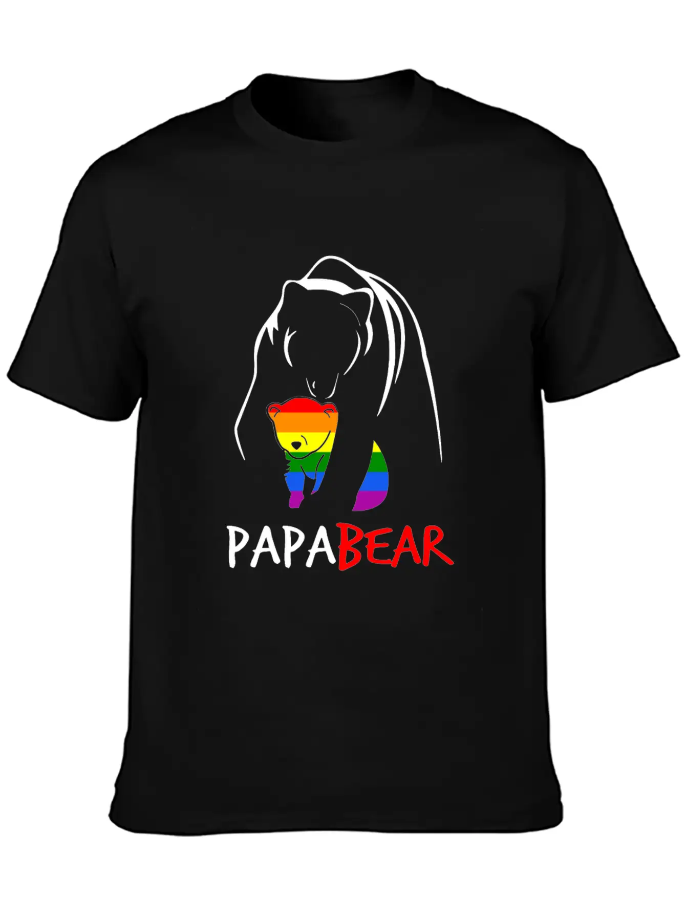 LGBT Papa Bear T Shirt Gay Pride Equal Rights Rain Unisex Casual T-Shirt – Clean Design For Daily Comfort