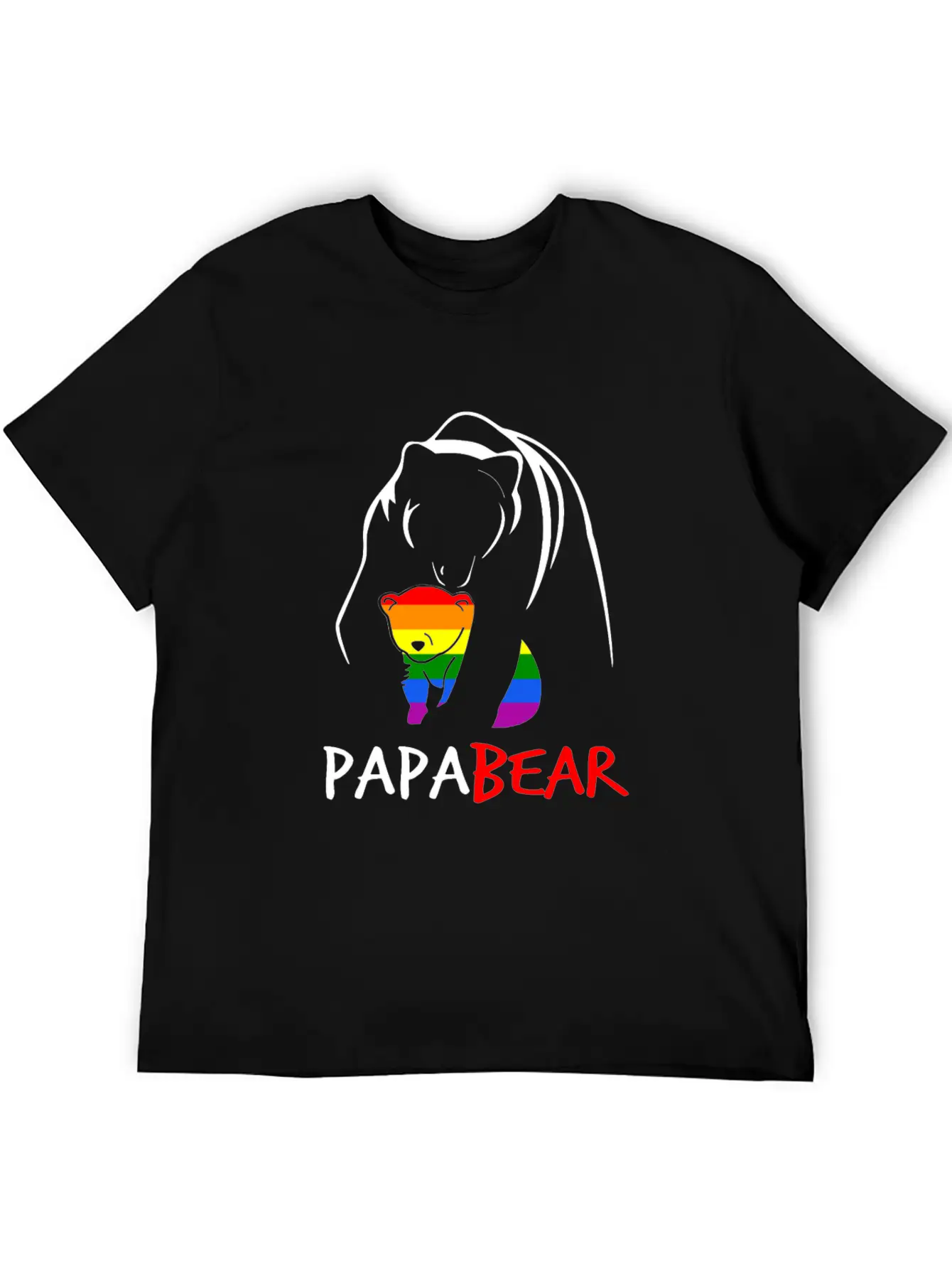 LGBT Papa Bear T Shirt Gay Pride Equal Rights Rain Unisex Casual T-Shirt – Clean Design For Daily Comfort