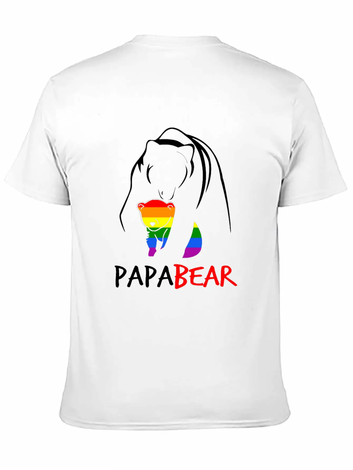 LGBT Papa Bear T Shirt Gay Pride Equal Rights Rain Unisex Casual T-Shirt – Clean Design For Daily Comfort