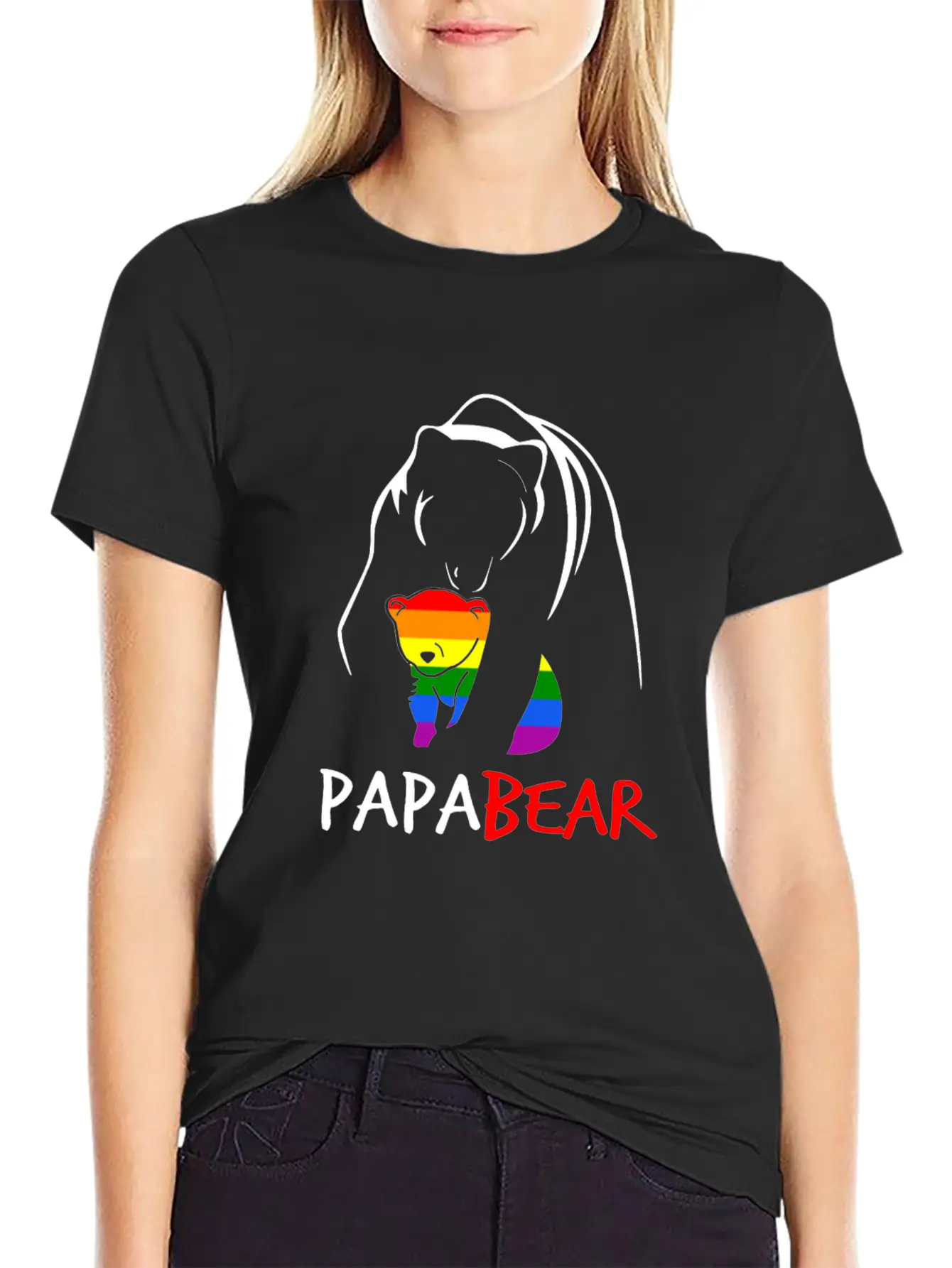 LGBT Papa Bear T Shirt Gay Pride Equal Rights Rain Unisex Casual T-Shirt – Clean Design For Daily Comfort