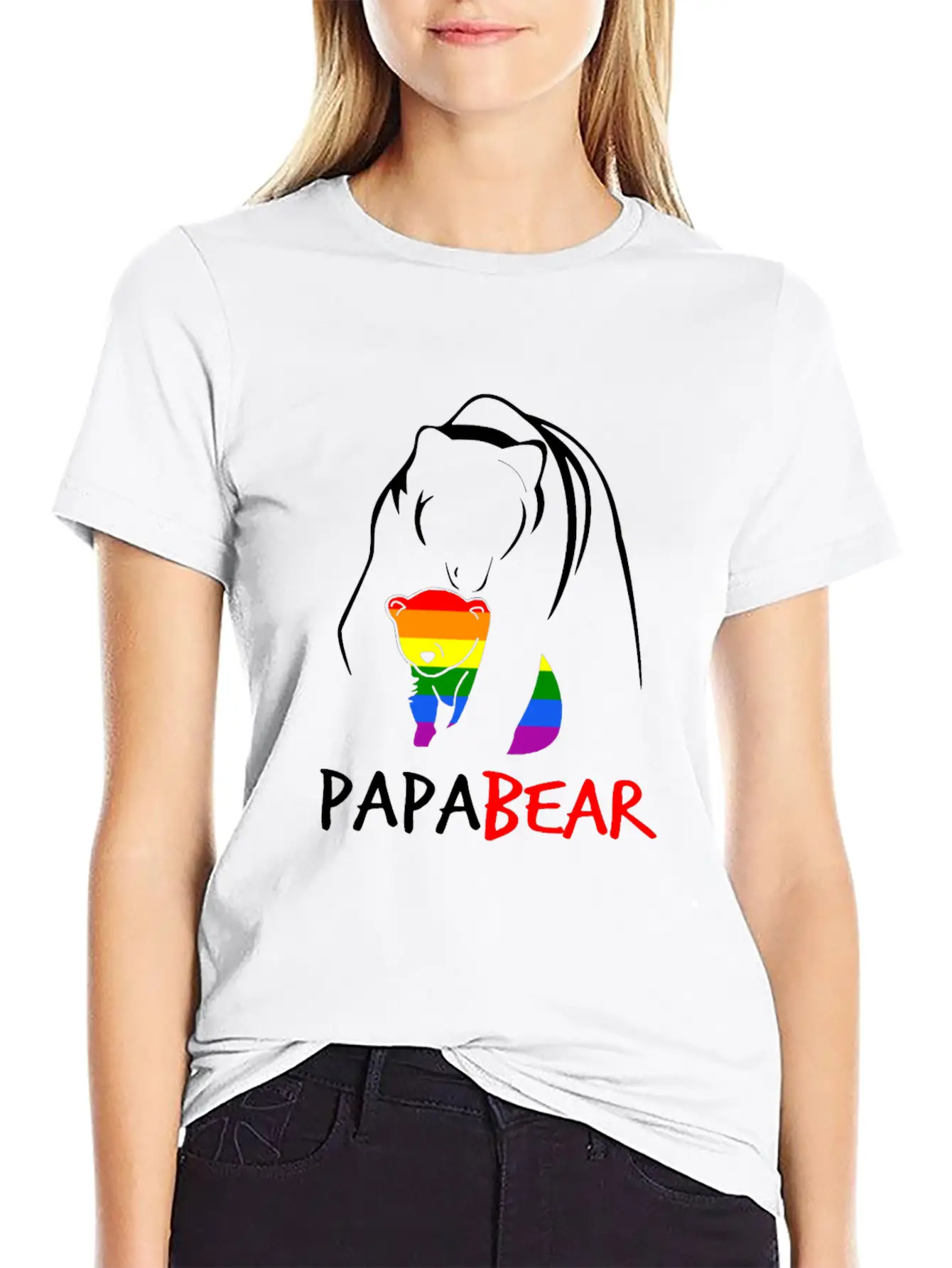 LGBT Papa Bear T Shirt Gay Pride Equal Rights Rain Unisex Casual T-Shirt – Clean Design For Daily Comfort