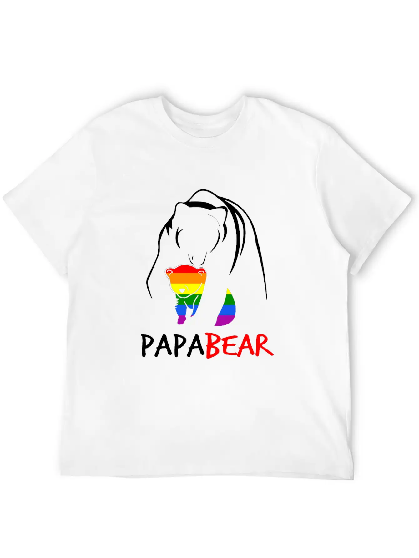 LGBT Papa Bear T Shirt Gay Pride Equal Rights Rain Unisex Casual T-Shirt – Clean Design For Daily Comfort