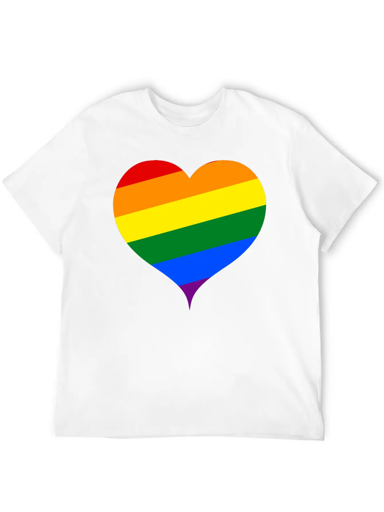 LGBT PRIDE HEART Unisex Casual T-Shirt – Clean Design For Daily Comfort