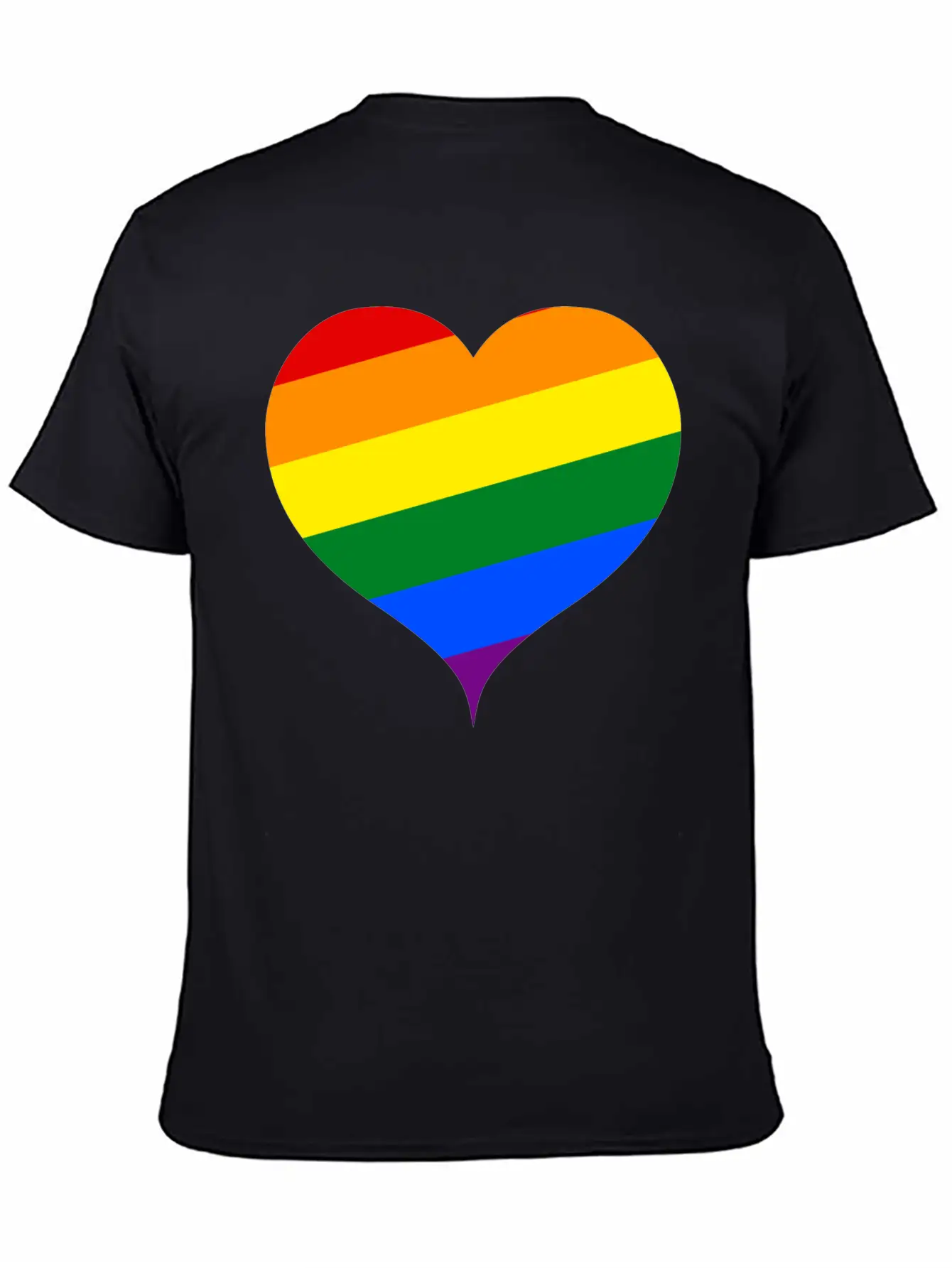 LGBT PRIDE HEART Unisex Casual T-Shirt – Clean Design For Daily Comfort