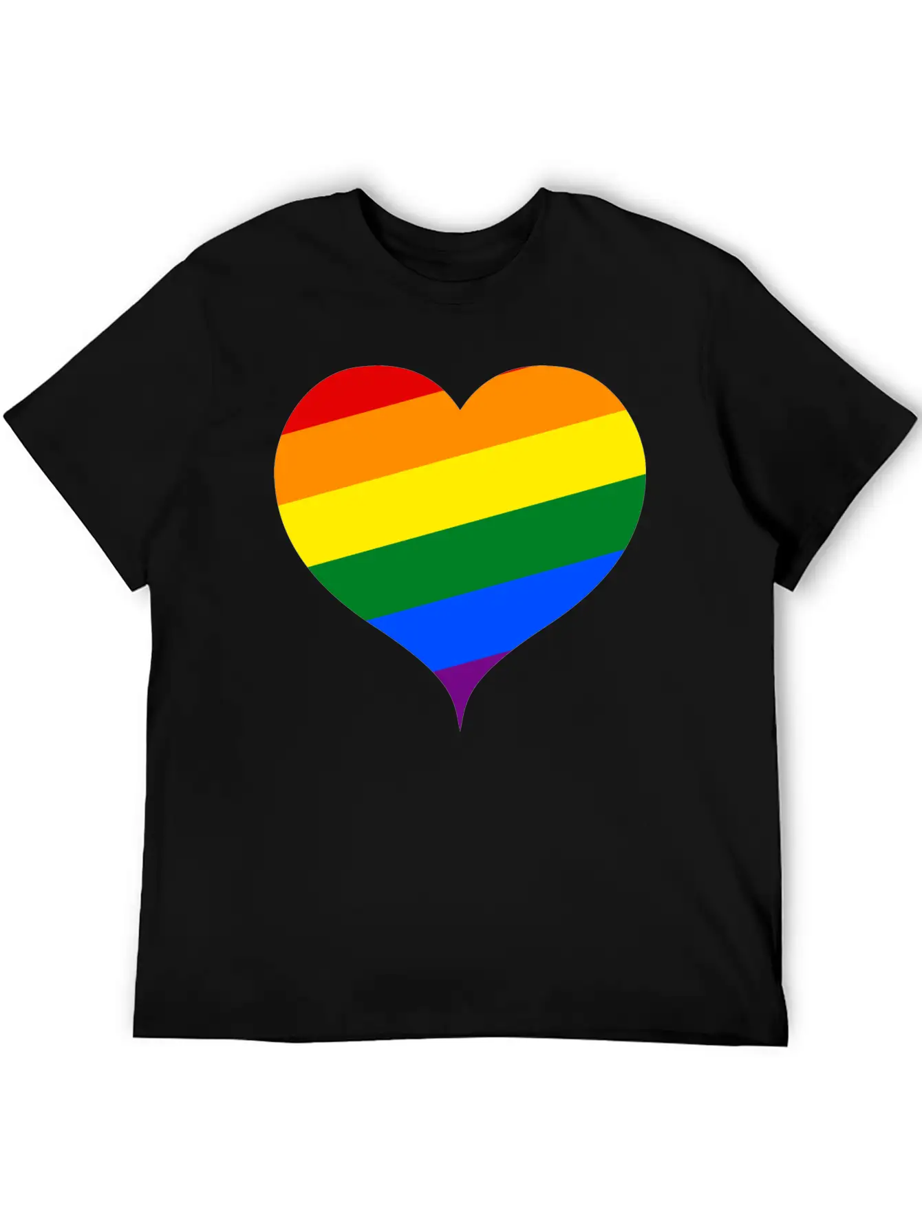 LGBT PRIDE HEART Unisex Casual T-Shirt – Clean Design For Daily Comfort