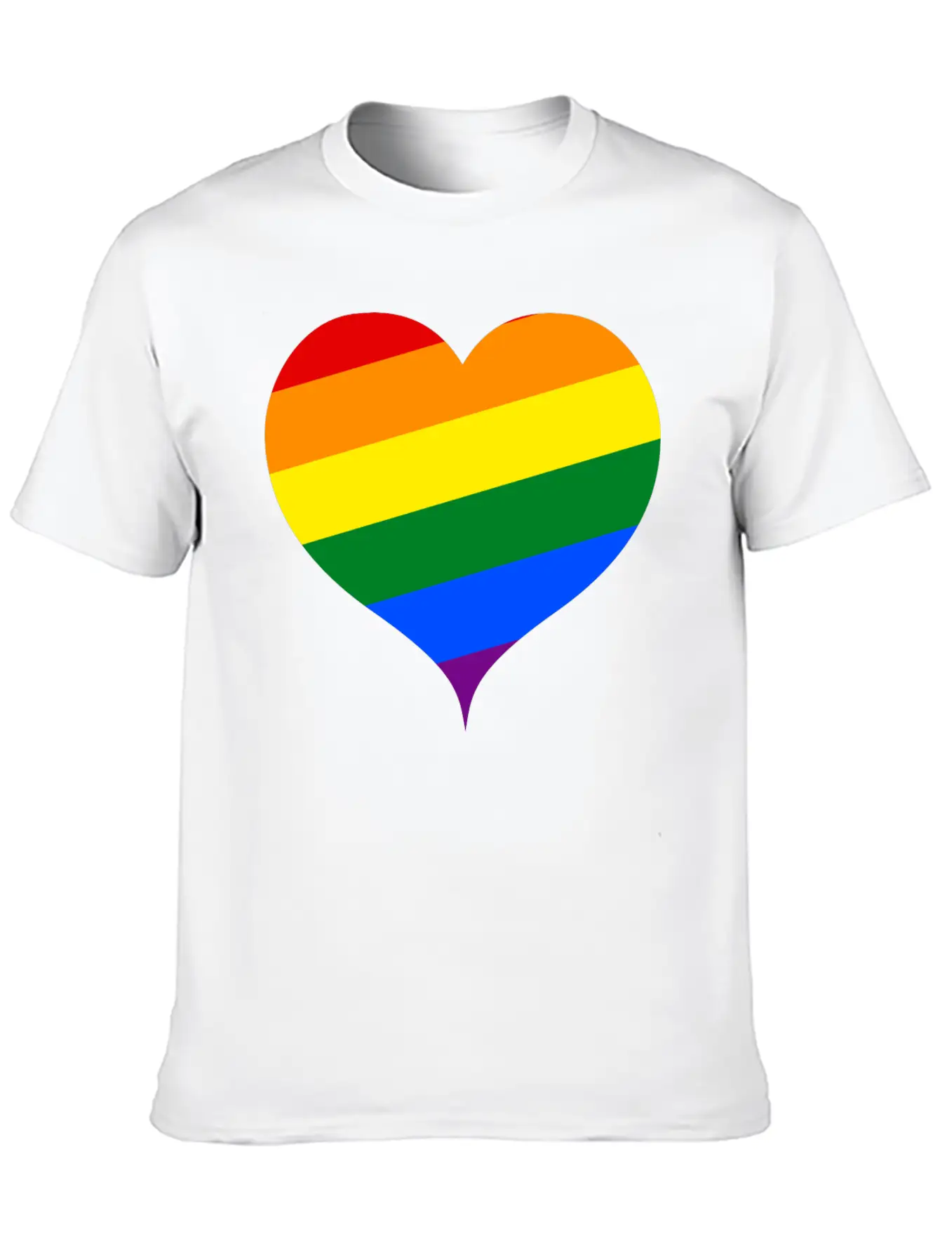LGBT PRIDE HEART Unisex Casual T-Shirt – Clean Design For Daily Comfort