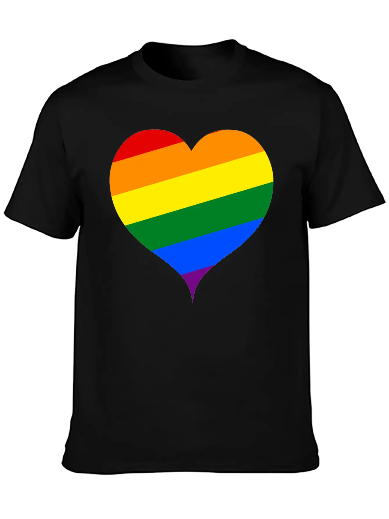 LGBT PRIDE HEART Unisex Casual T-Shirt – Clean Design For Daily Comfort