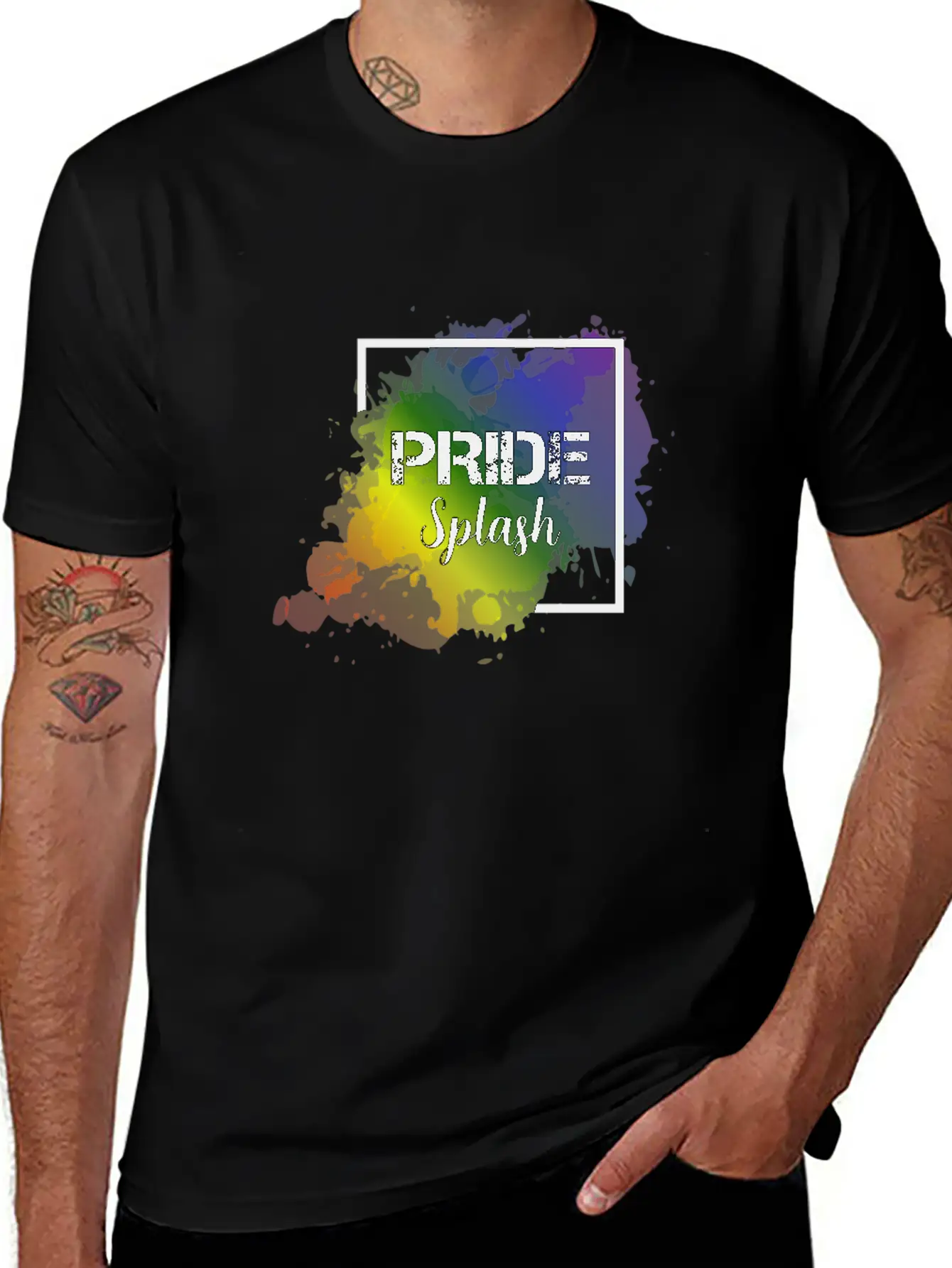 LGBT Pride Splash Gay Pride CSD Coming Out Unisex Casual T-Shirt – Clean Design For Daily Comfort
