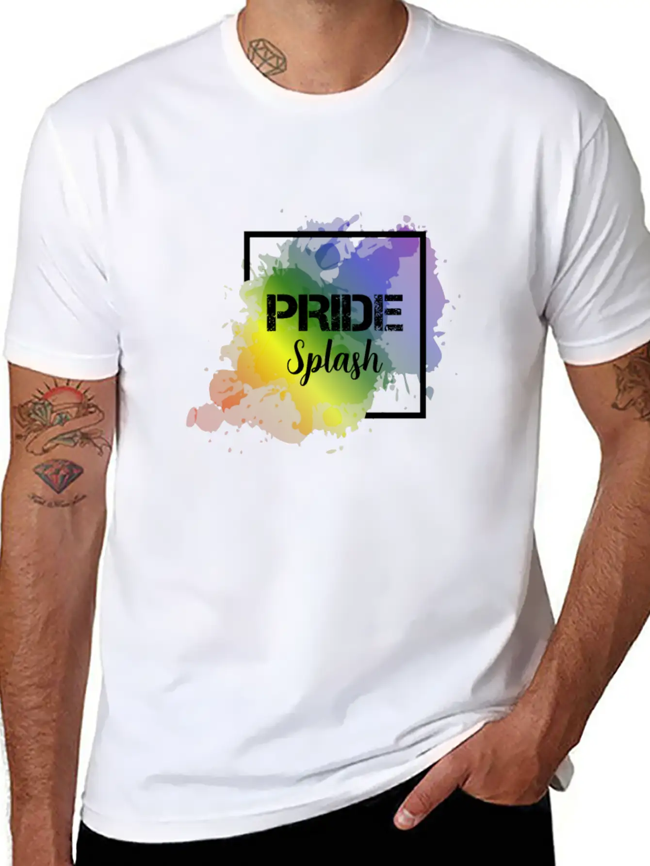 LGBT Pride Splash Gay Pride CSD Coming Out Unisex Casual T-Shirt – Clean Design For Daily Comfort