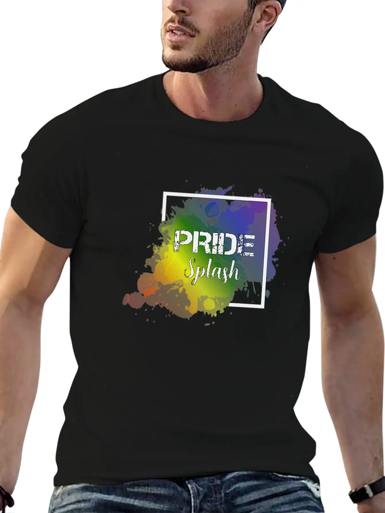 LGBT Pride Splash Gay Pride CSD Coming Out Unisex Casual T-Shirt – Clean Design For Daily Comfort