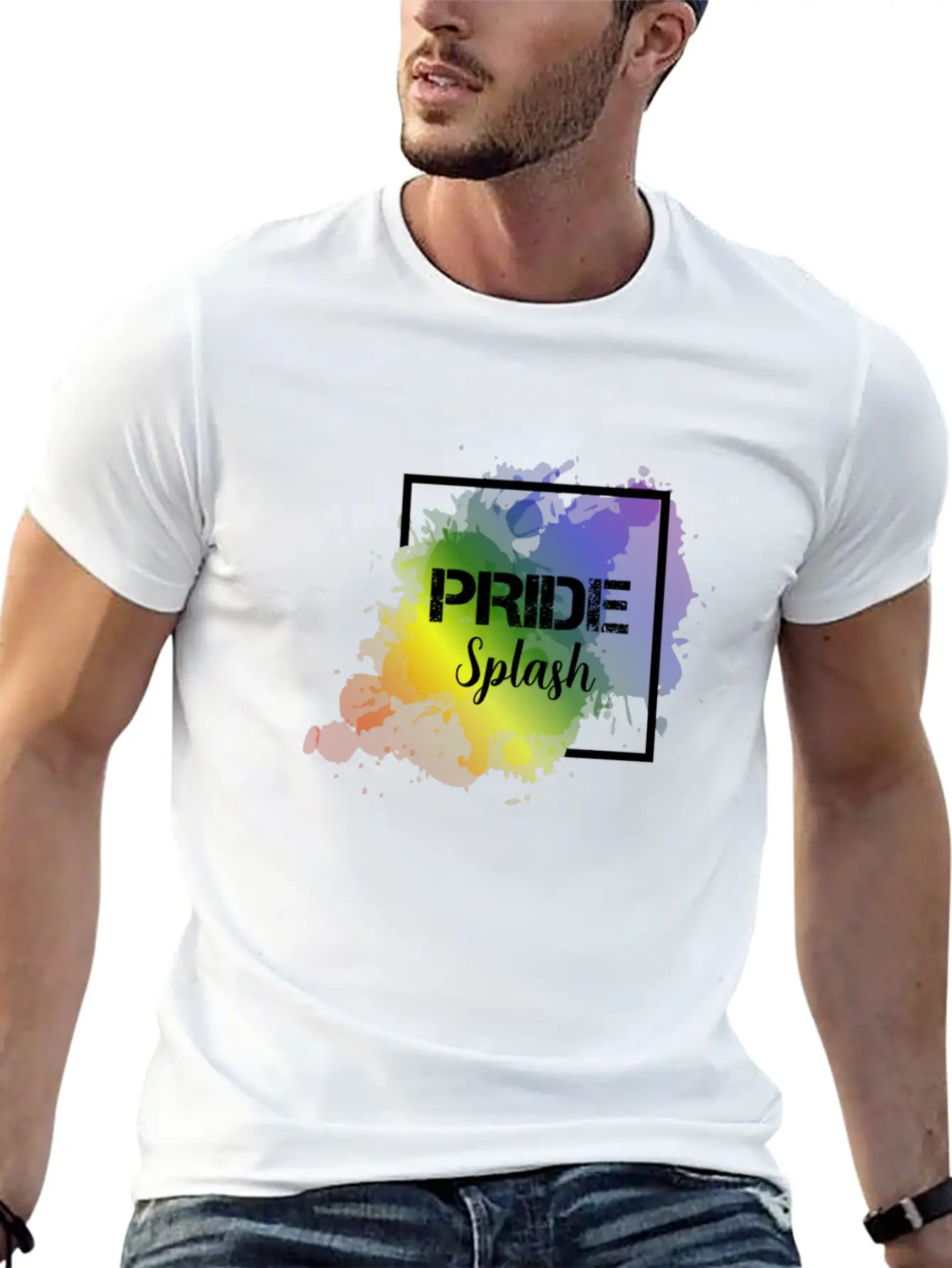 LGBT Pride Splash Gay Pride CSD Coming Out Unisex Casual T-Shirt – Clean Design For Daily Comfort