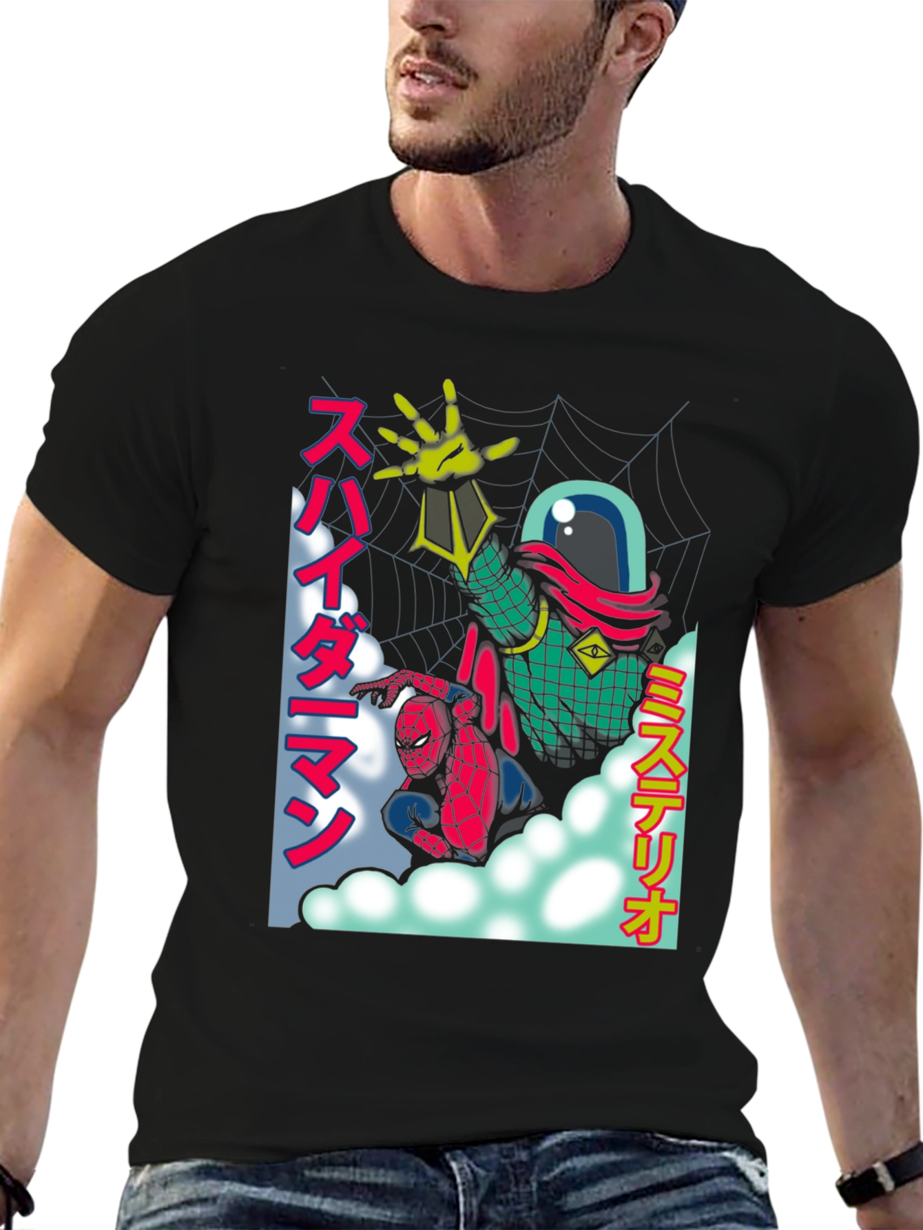 Spider-Man & Mysterio Retro Anime T-Shirt