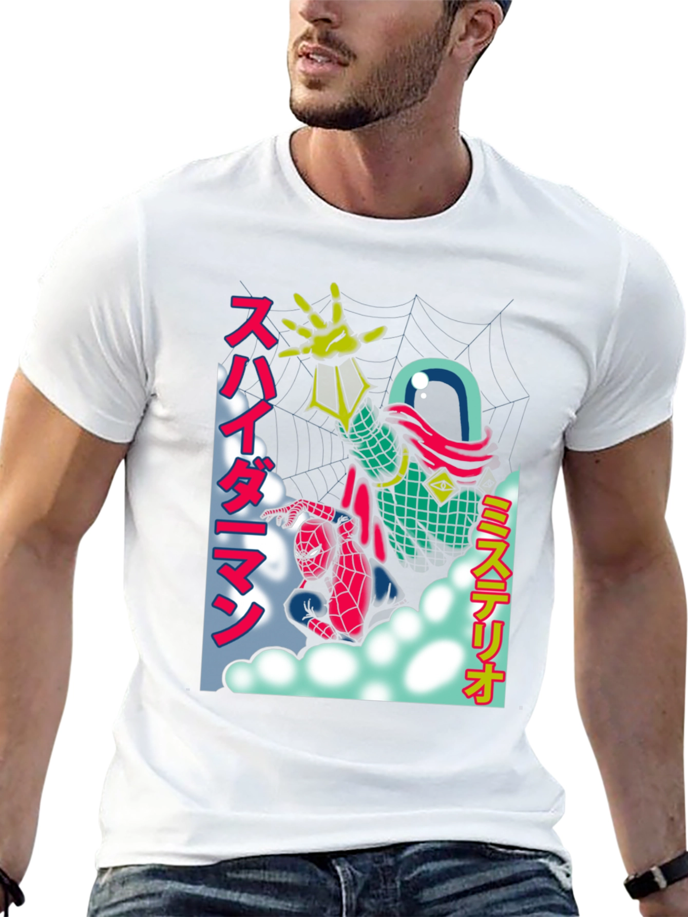 Spider-Man & Mysterio Retro Anime T-Shirt