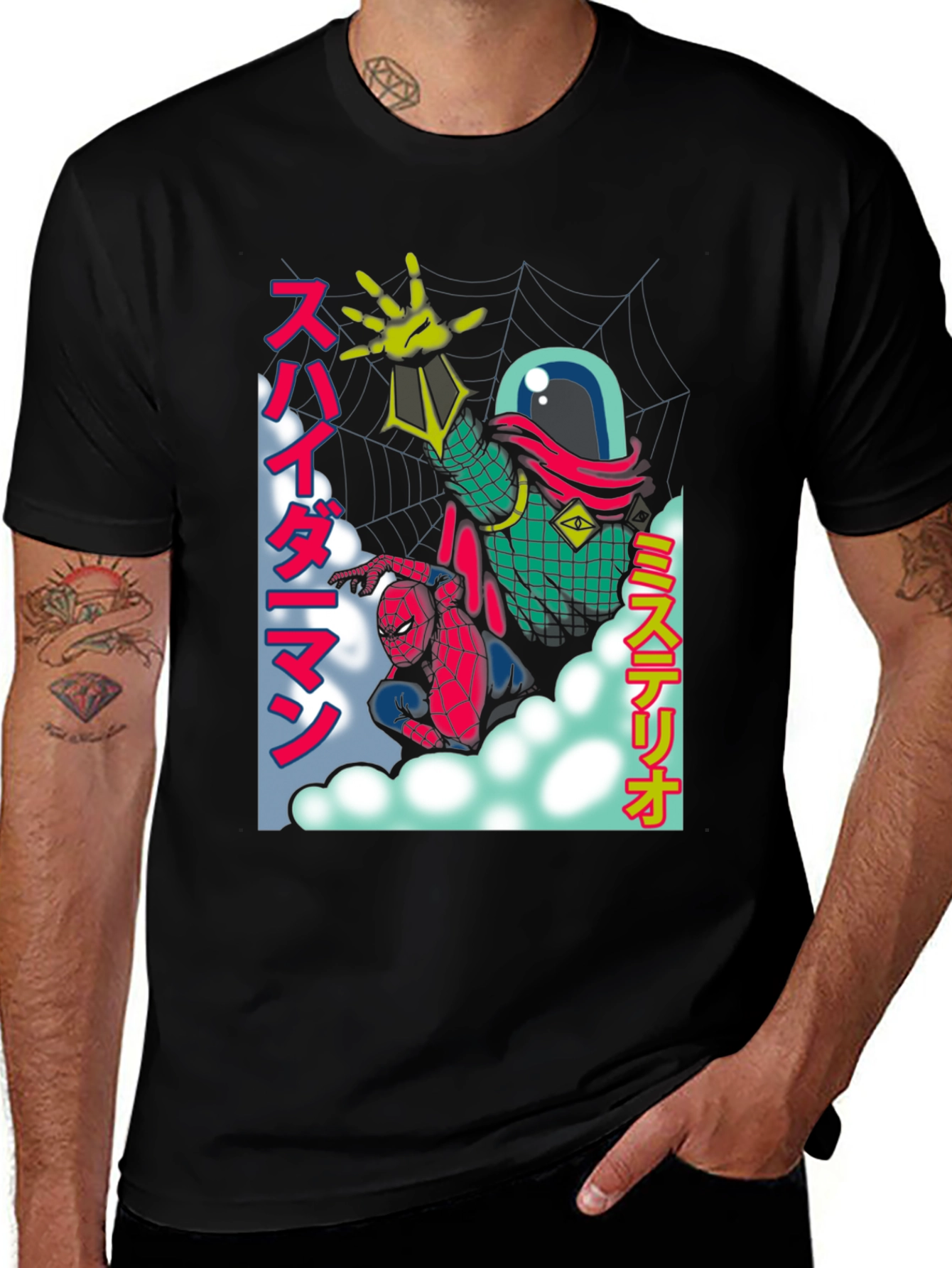 Spider-Man & Mysterio Retro Anime T-Shirt