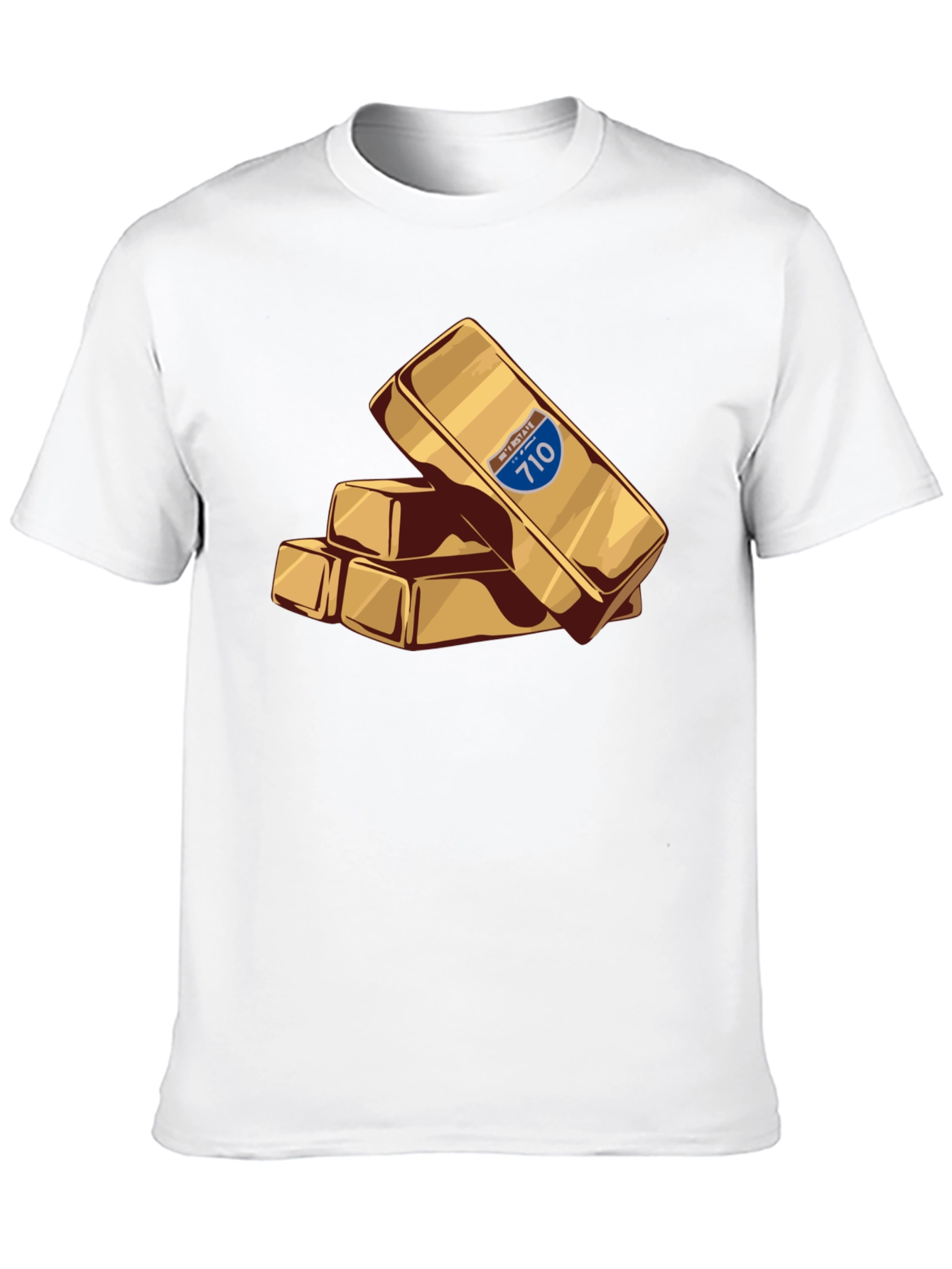 Interstate 710 Gold Bar Stack Tee